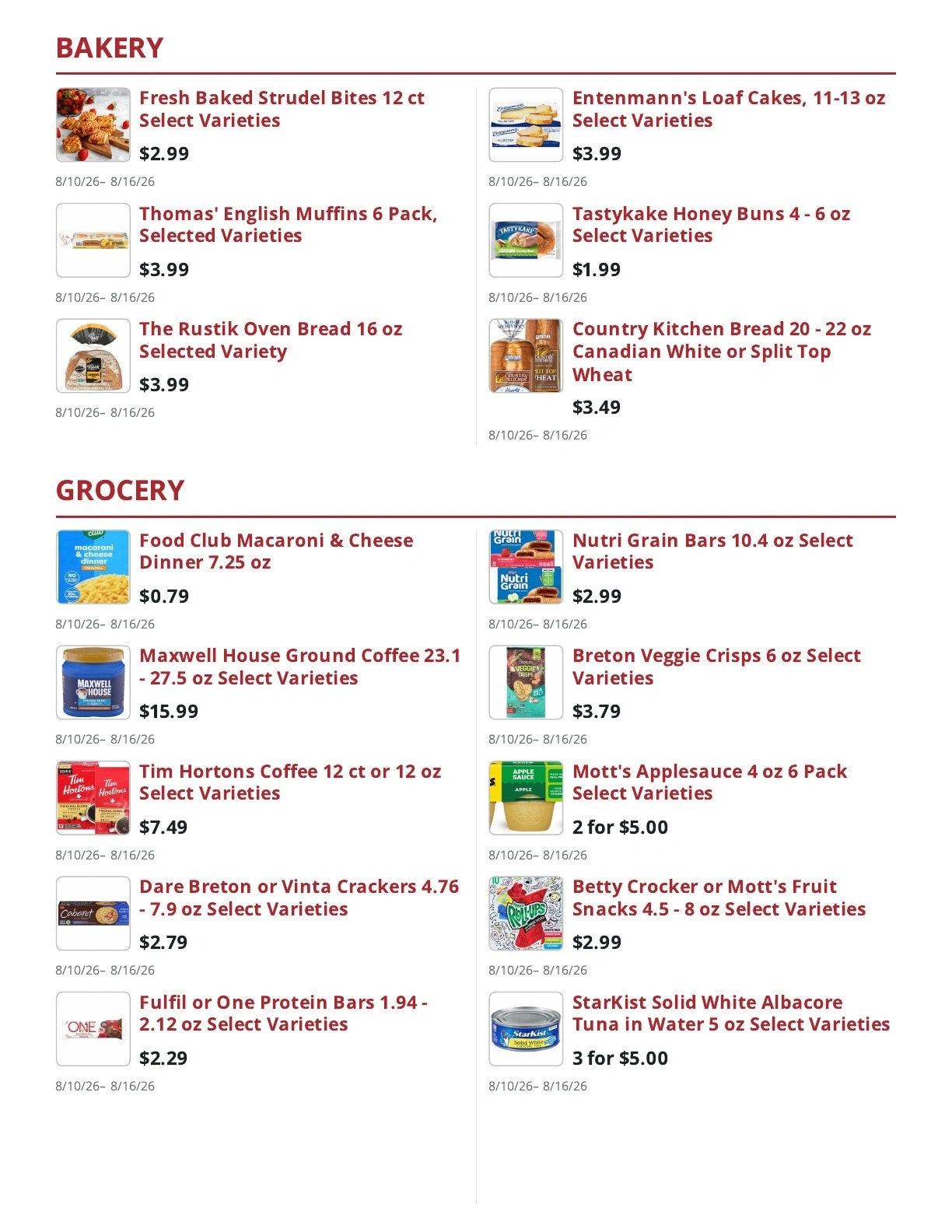 Gregg's Market Place flyer page 4