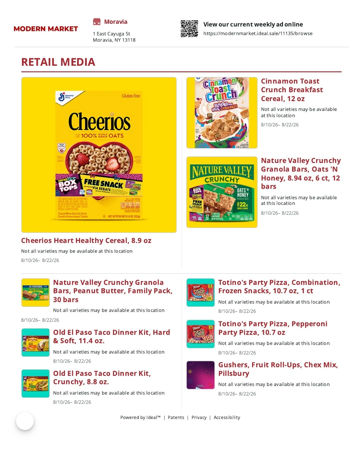 Modern Market flyer page 1