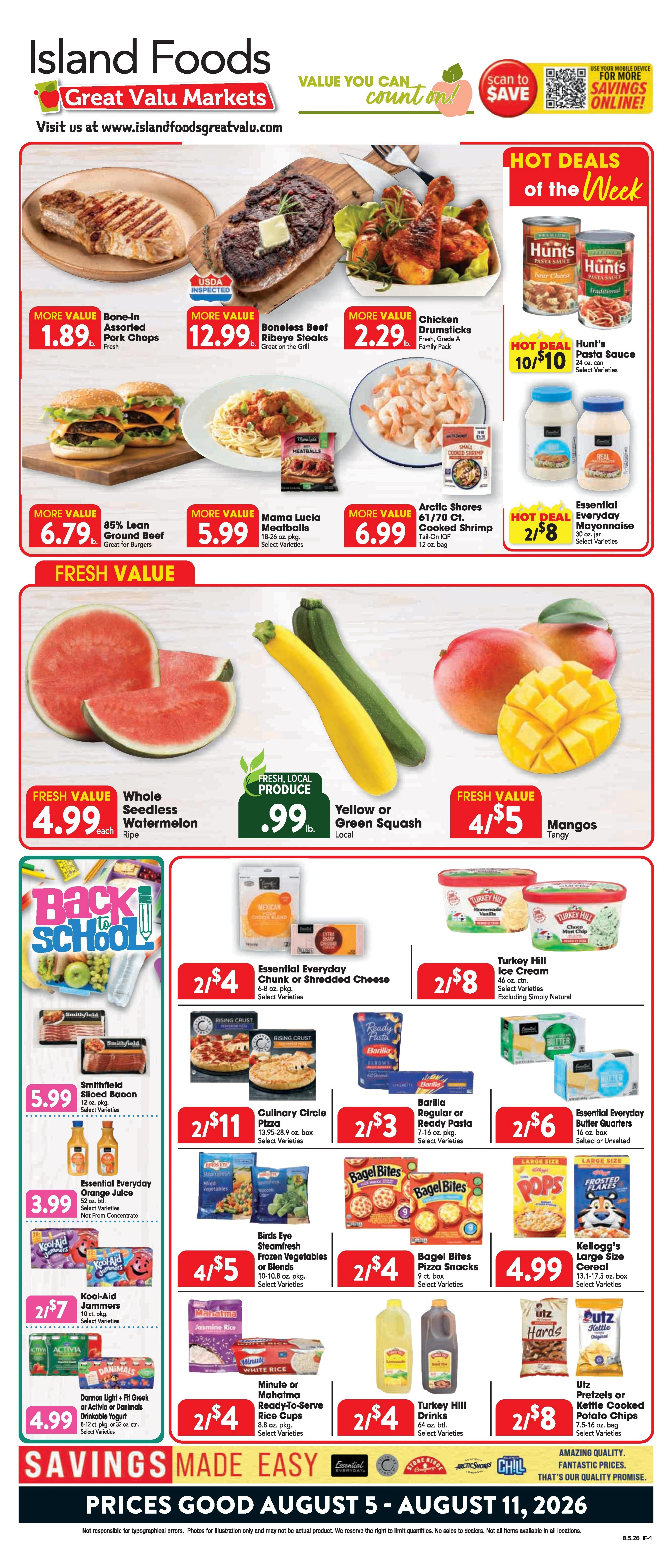 Island Foods Great Valu flyer page 1