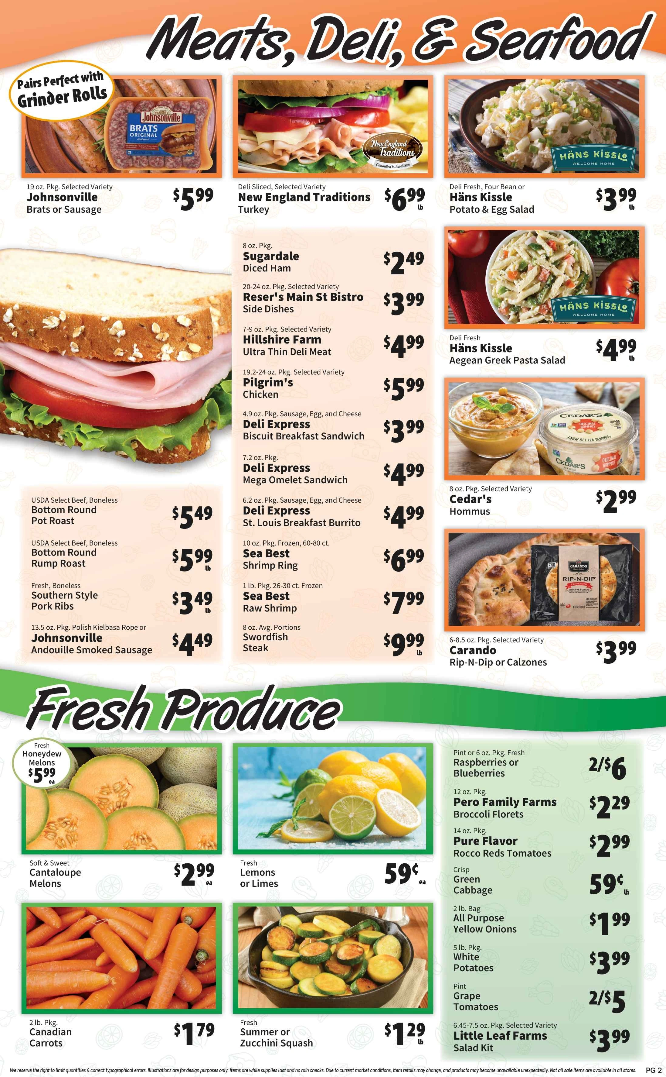 Jim's Corner Grocery flyer page 2