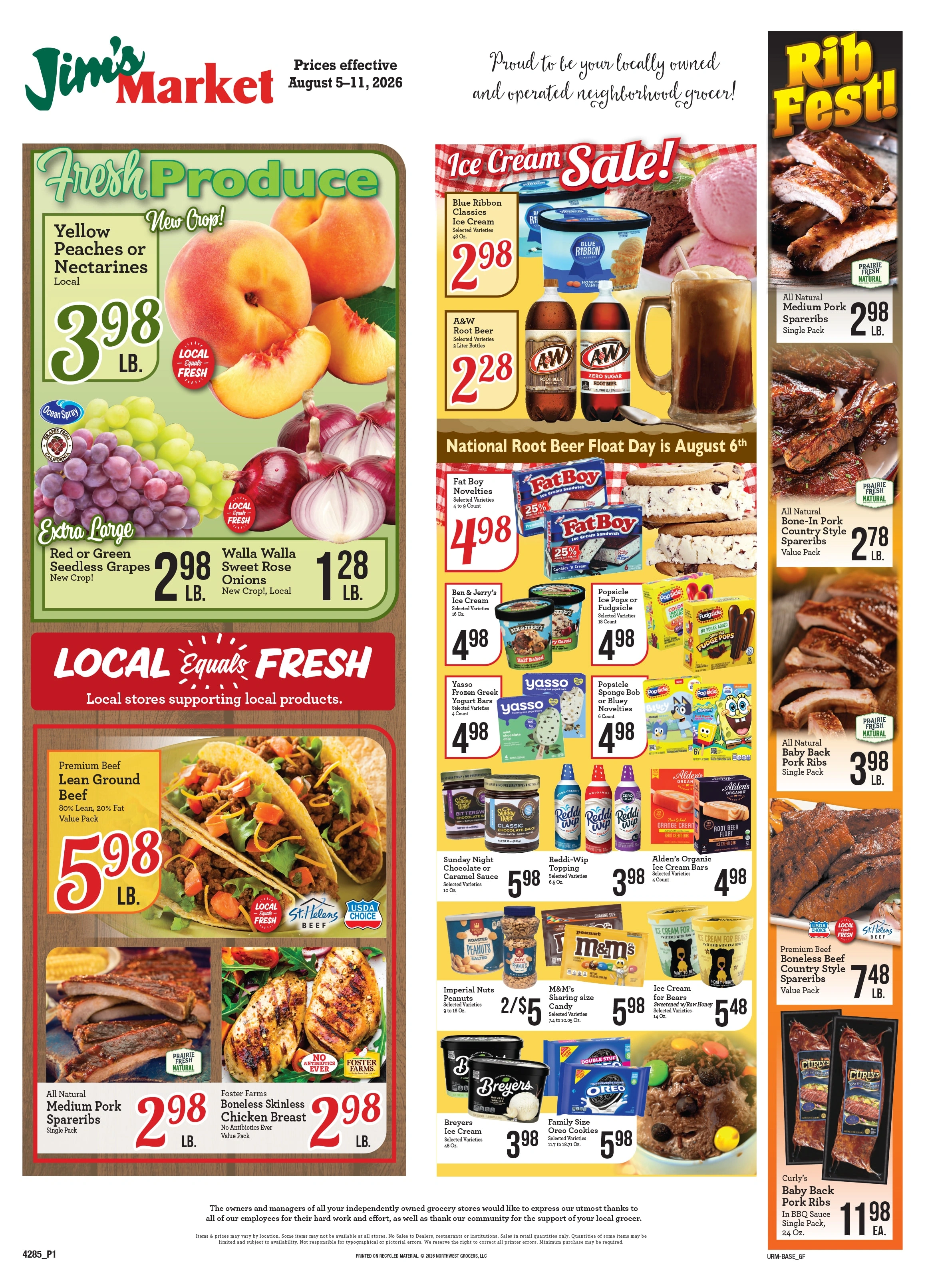 Jim's Market flyer page 1