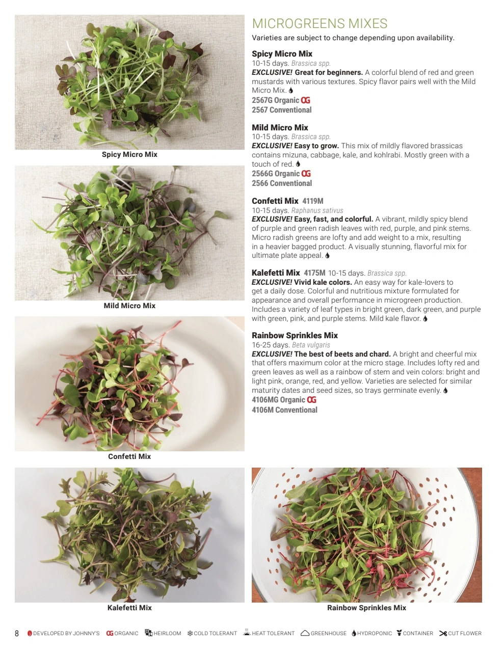 Johnny's Selected Seeds flyer page 8