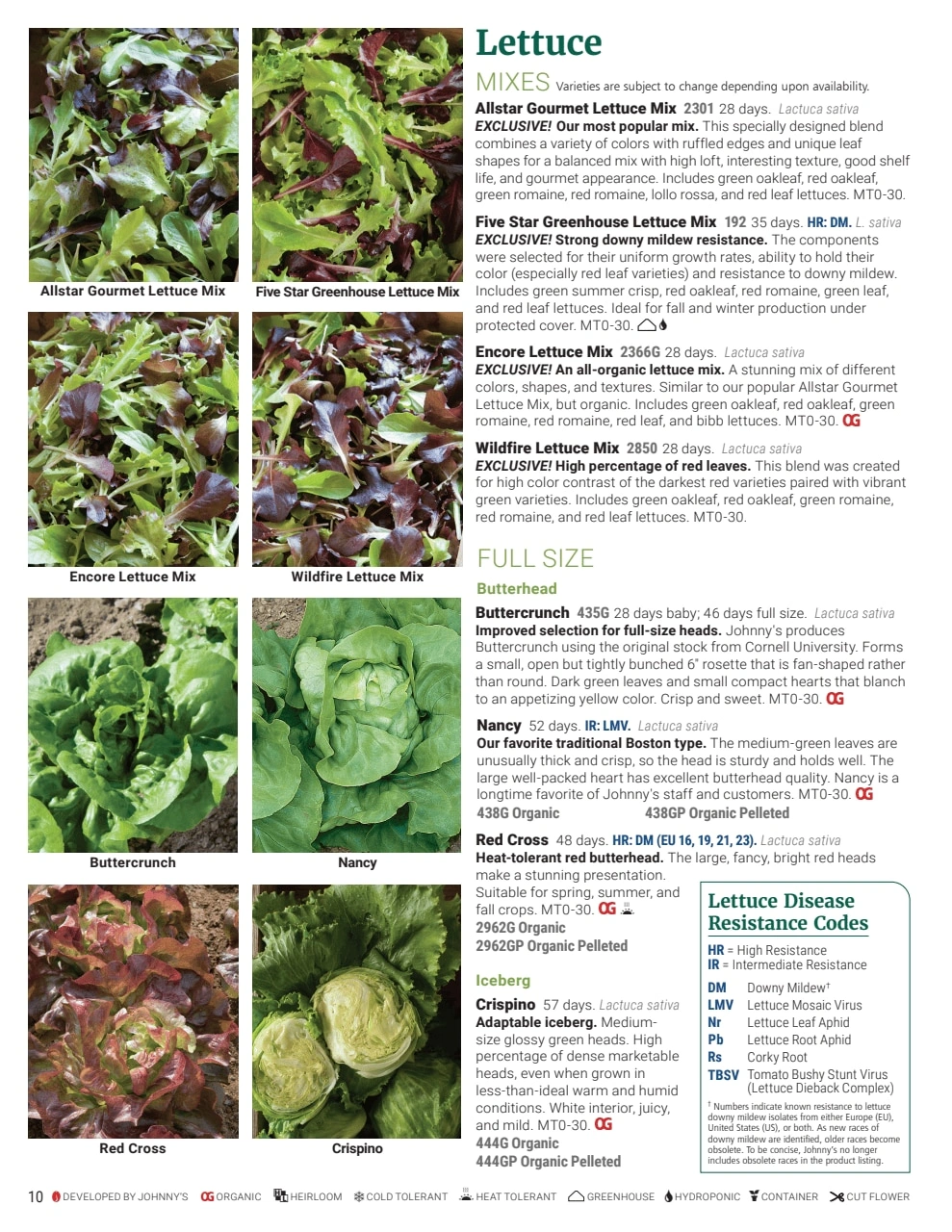 Johnny's Selected Seeds flyer page 10