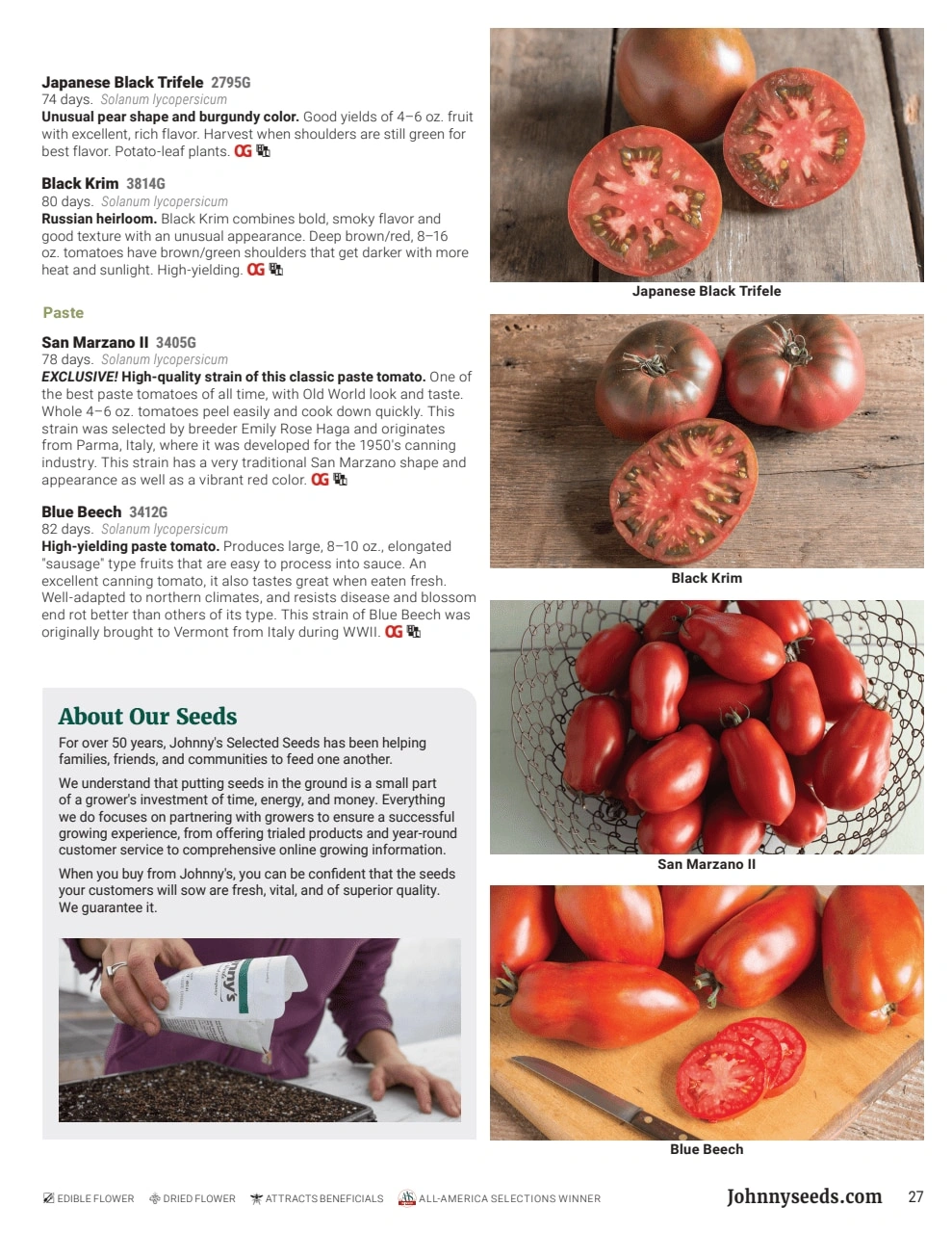 Johnny's Selected Seeds flyer page 27