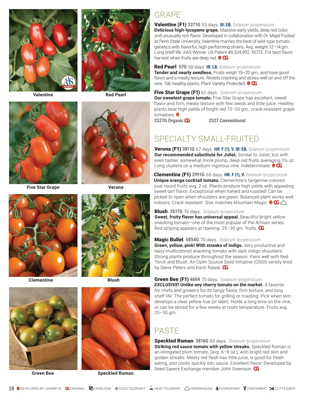 Johnny's Selected Seeds flyer page 28