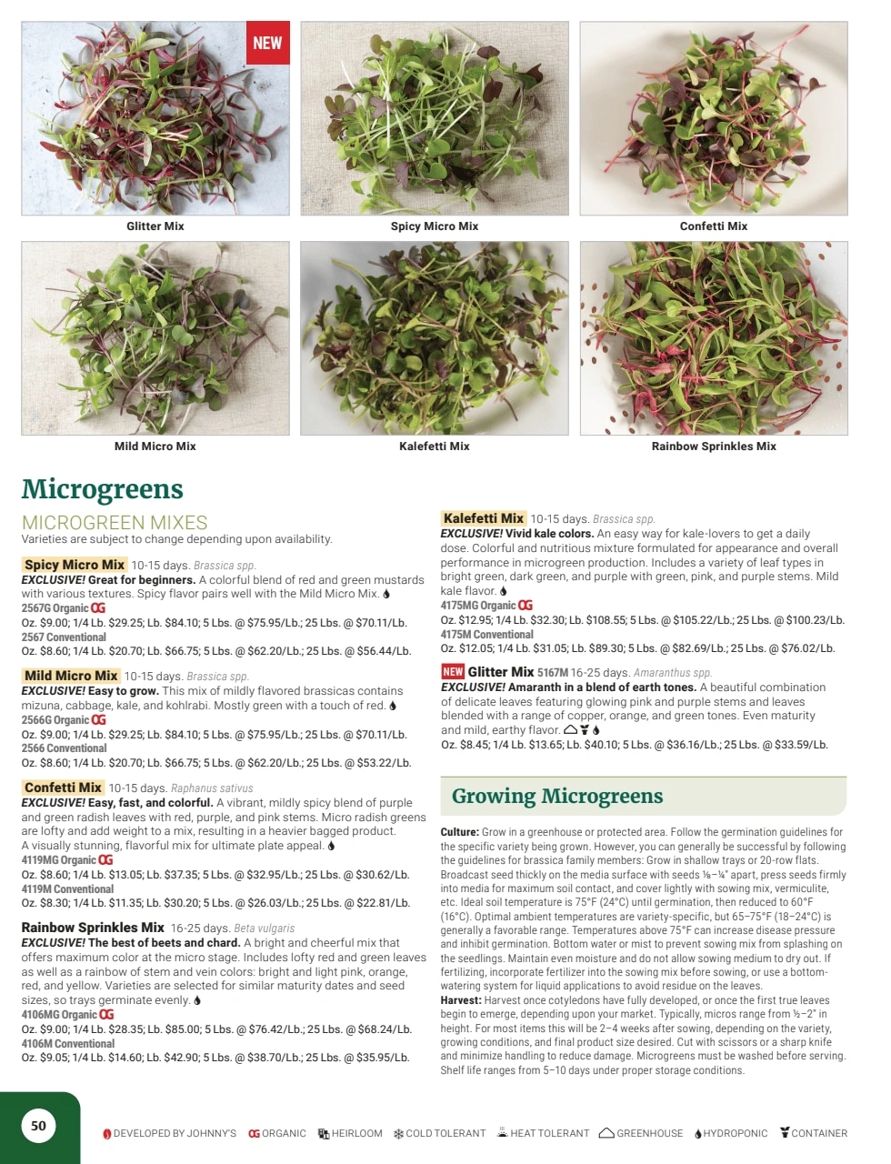 Johnny's Selected Seeds flyer page 52