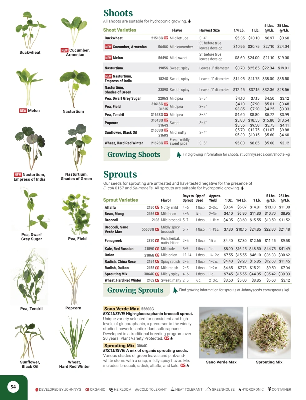 Johnny's Selected Seeds flyer page 56