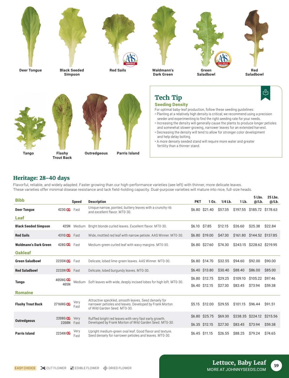 Johnny's Selected Seeds flyer page 61