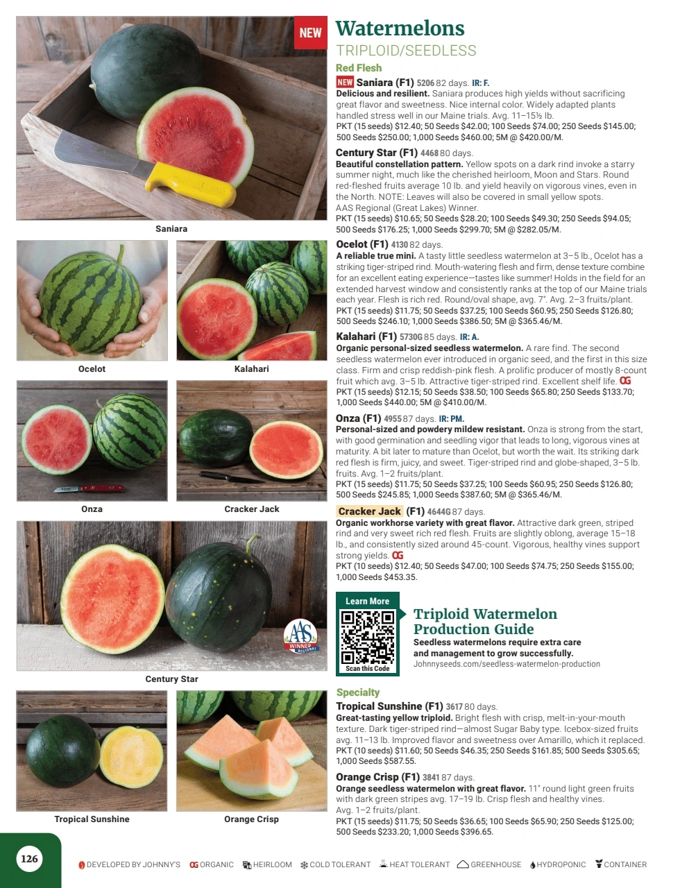 Johnny's Selected Seeds flyer page 128