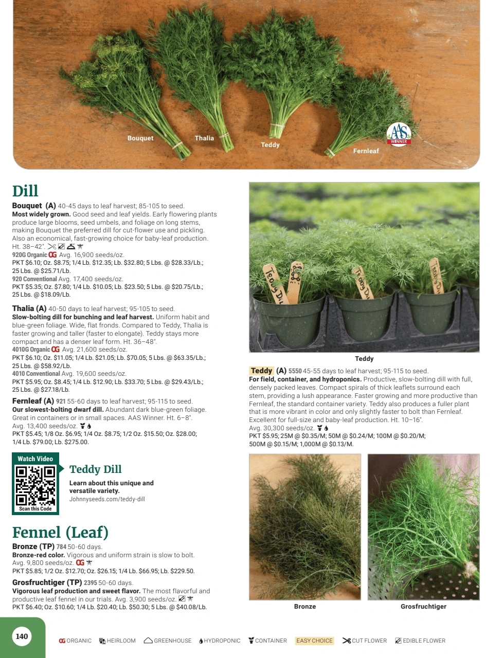 Johnny's Selected Seeds flyer page 142