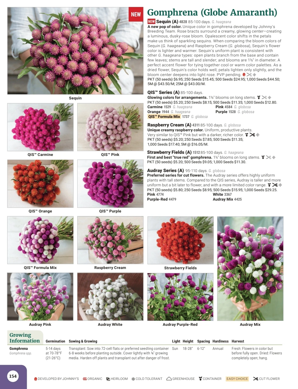 Johnny's Selected Seeds flyer page 156