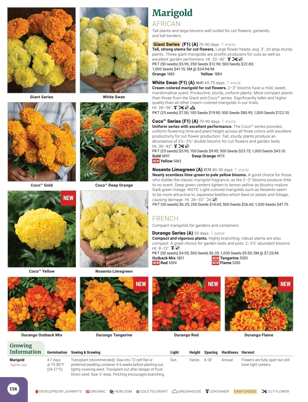 Johnny's Selected Seeds flyer page 158