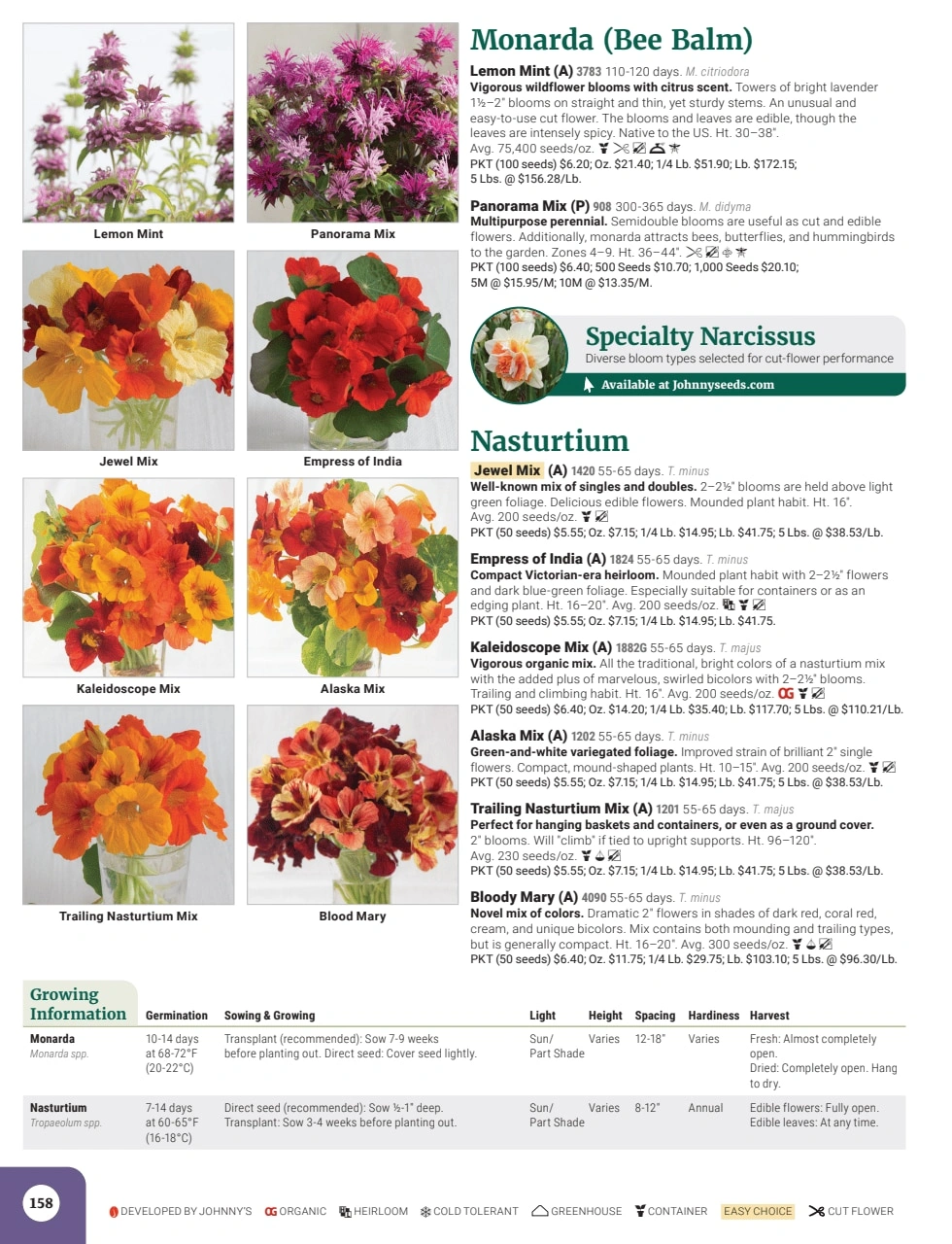 Johnny's Selected Seeds flyer page 160