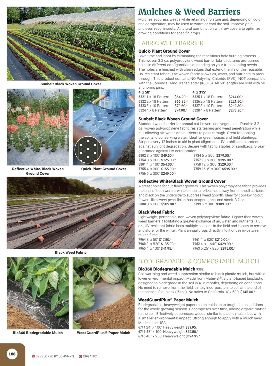 Johnny's Selected Seeds flyer page 190