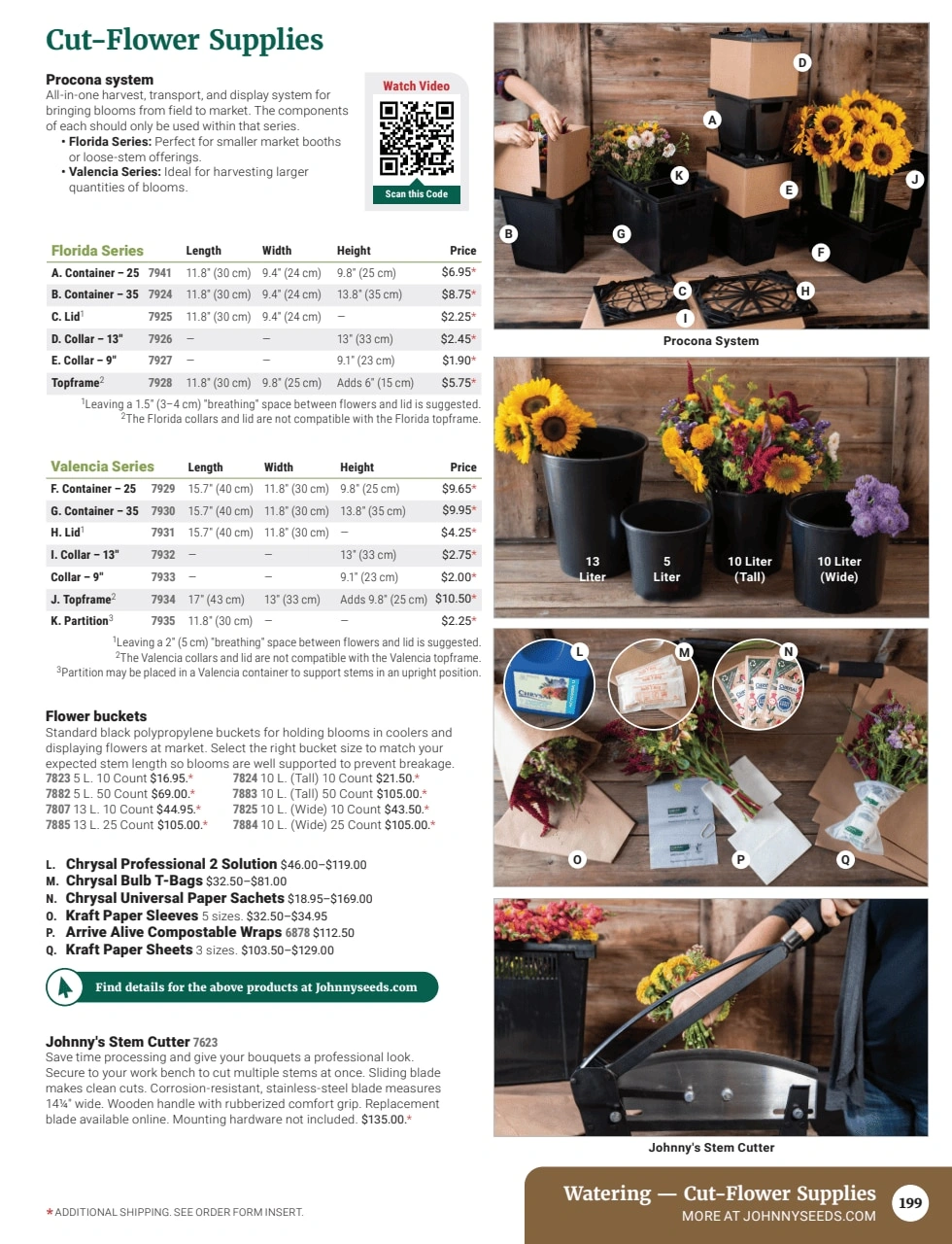 Johnny's Selected Seeds flyer page 201
