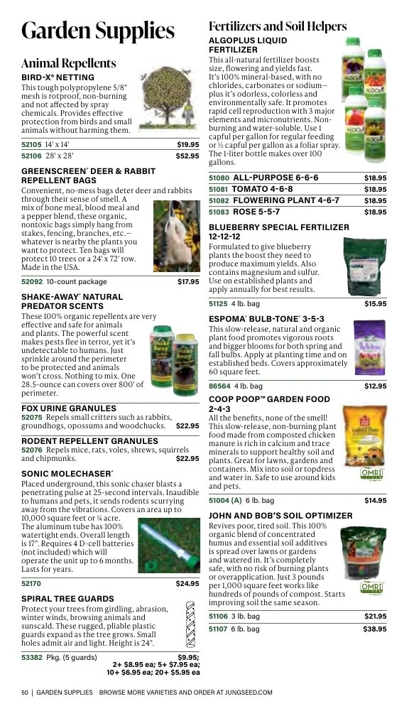 J.W. Jung Seed Company flyer page 50