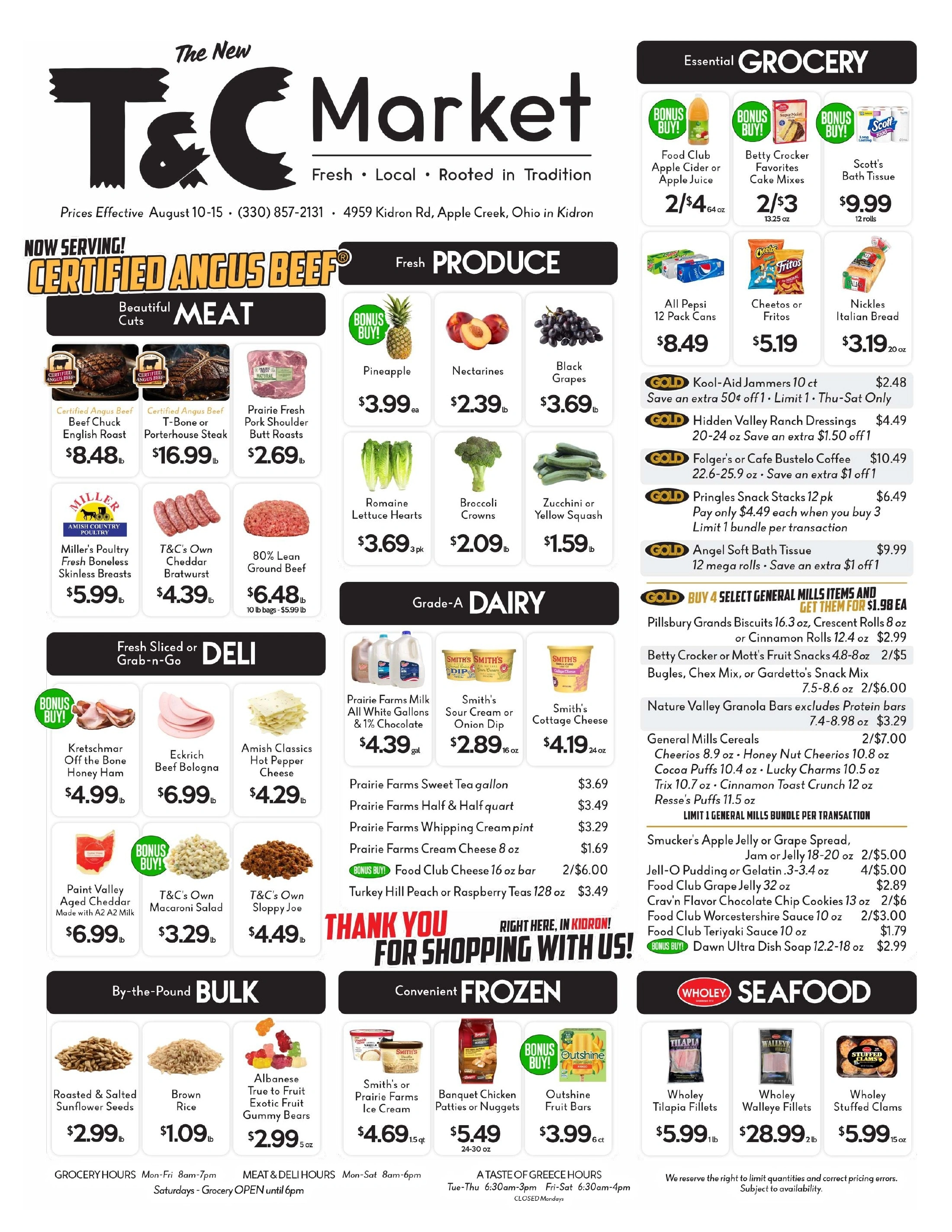 Kidron Town & Country flyer page 1