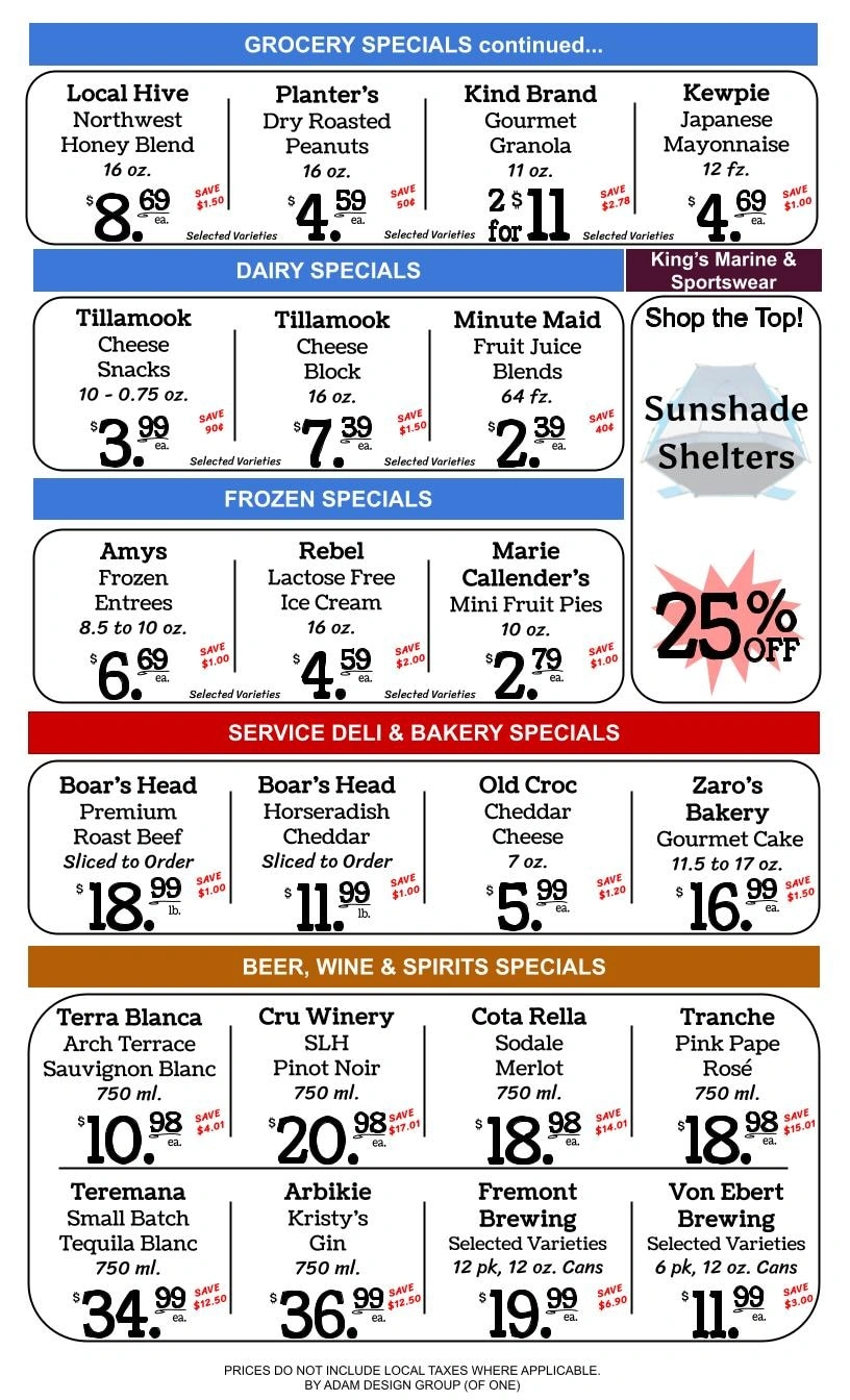 Kings Market Friday Harbor flyer page 2