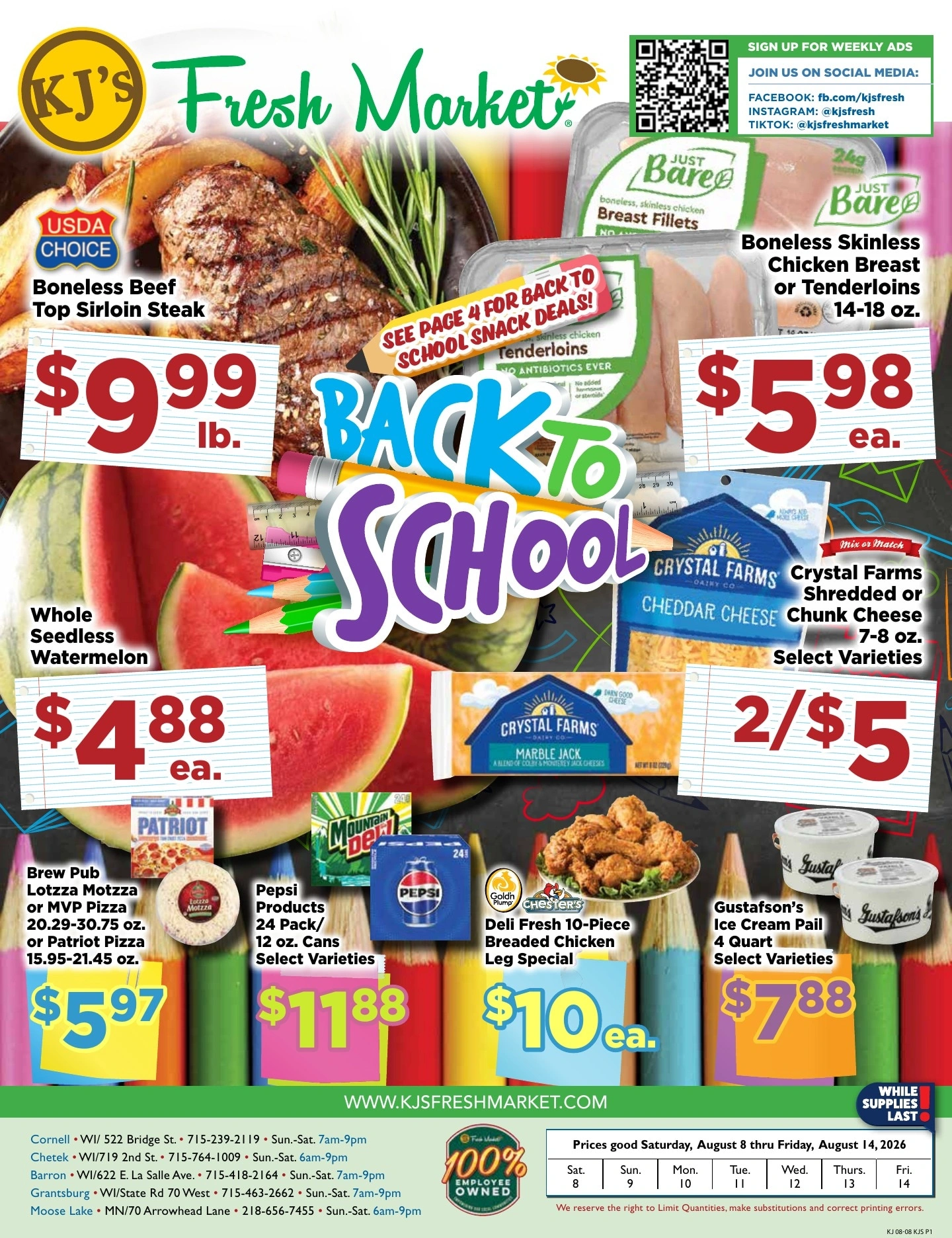KJ's Fresh Market flyer page 1