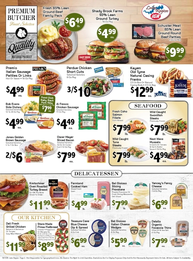 Lake Region IGA flyer page 2