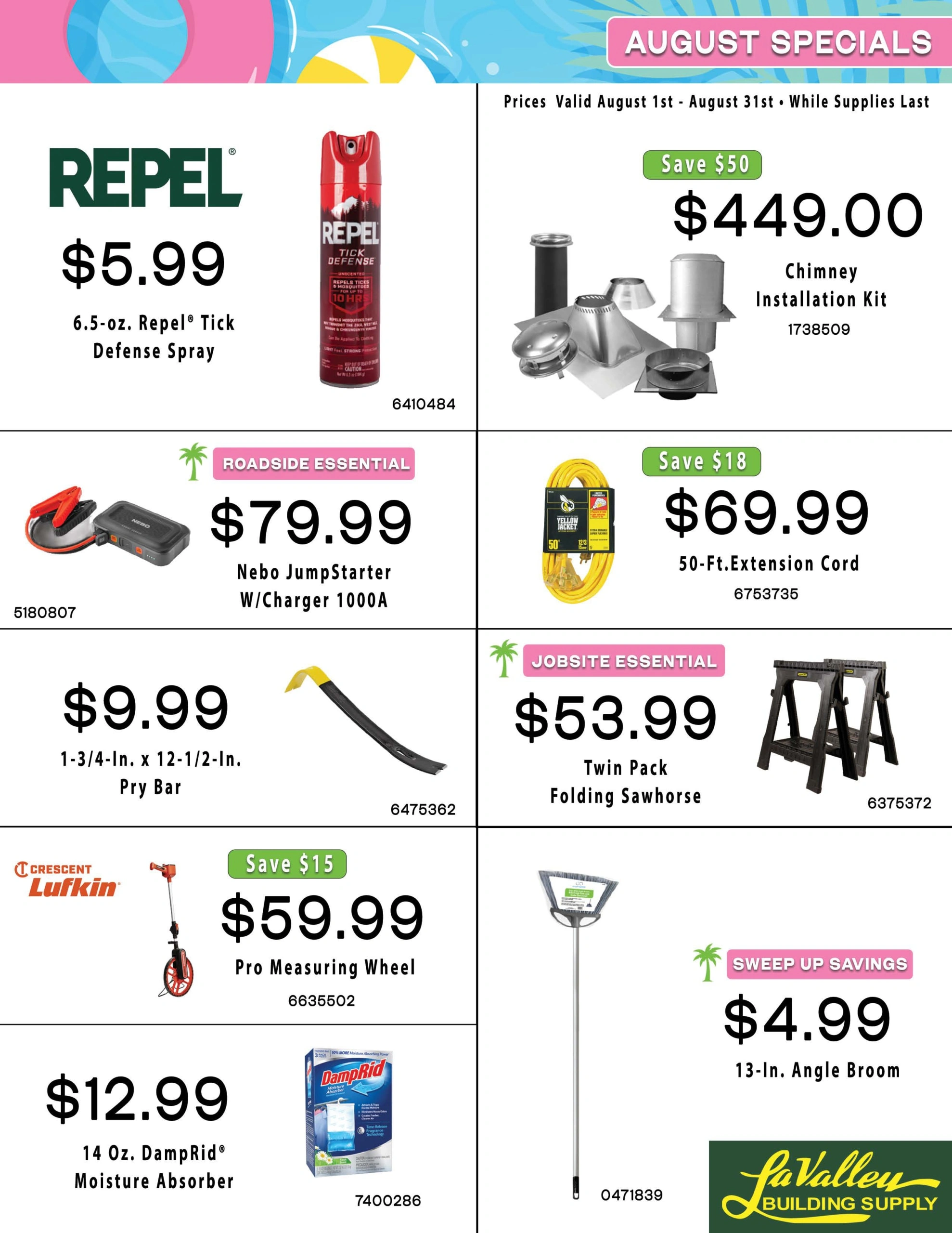 LaValley Building Supply flyer page 2