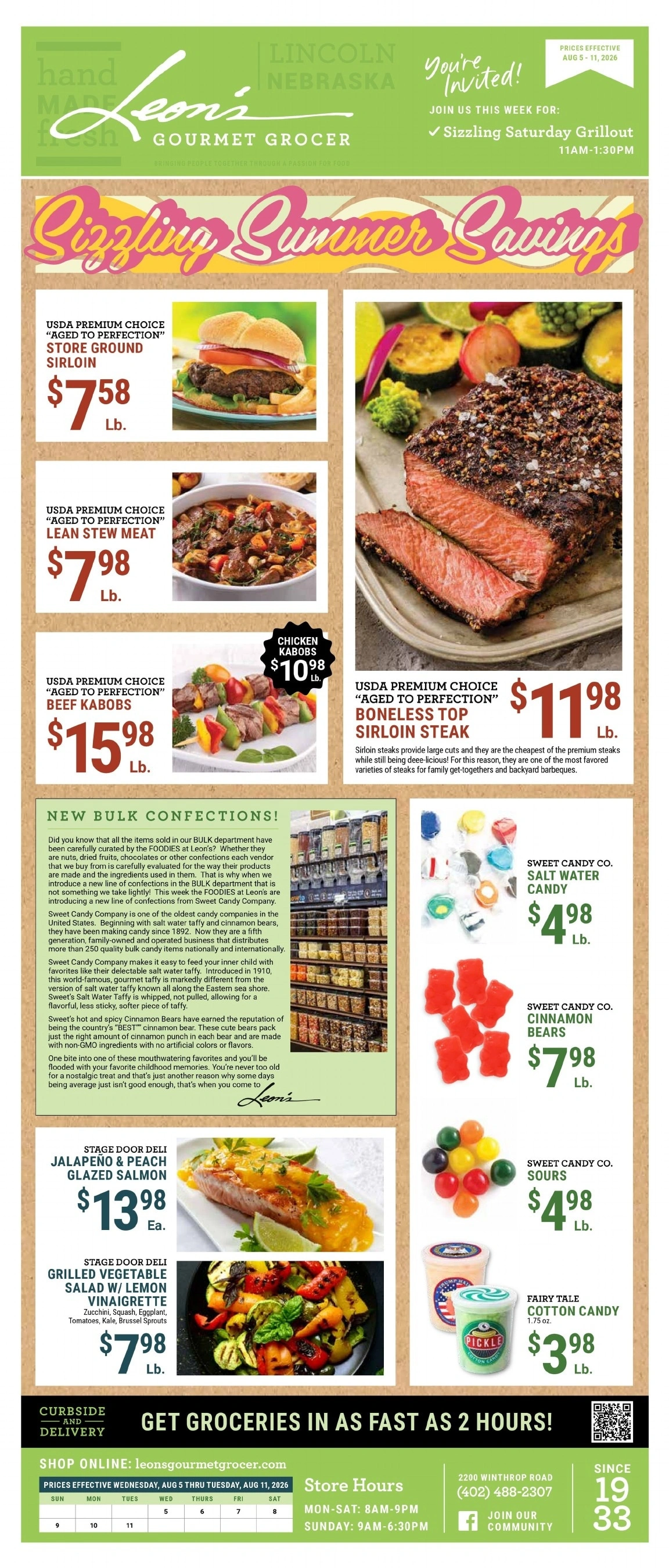 Leon's Gourmet Grocer flyer page 1