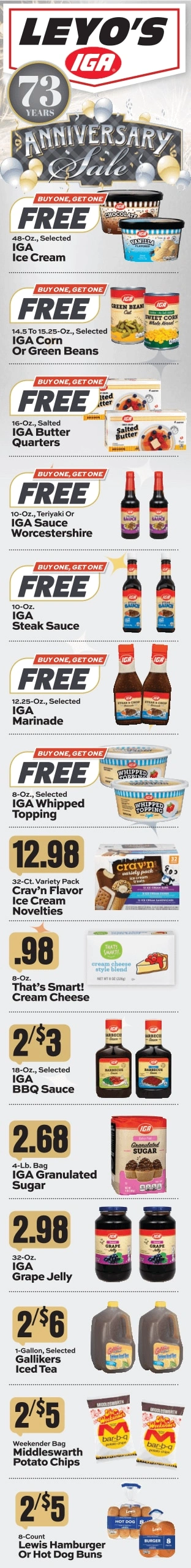 Leyo's Supermarket flyer page 1