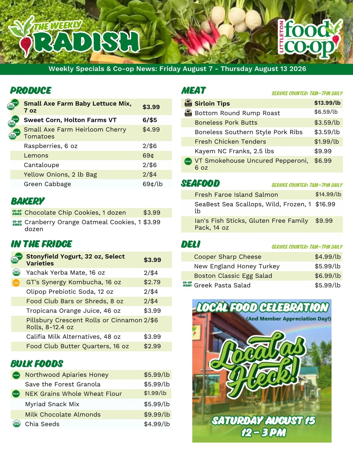 Littleton Food Co-op flyer page 1