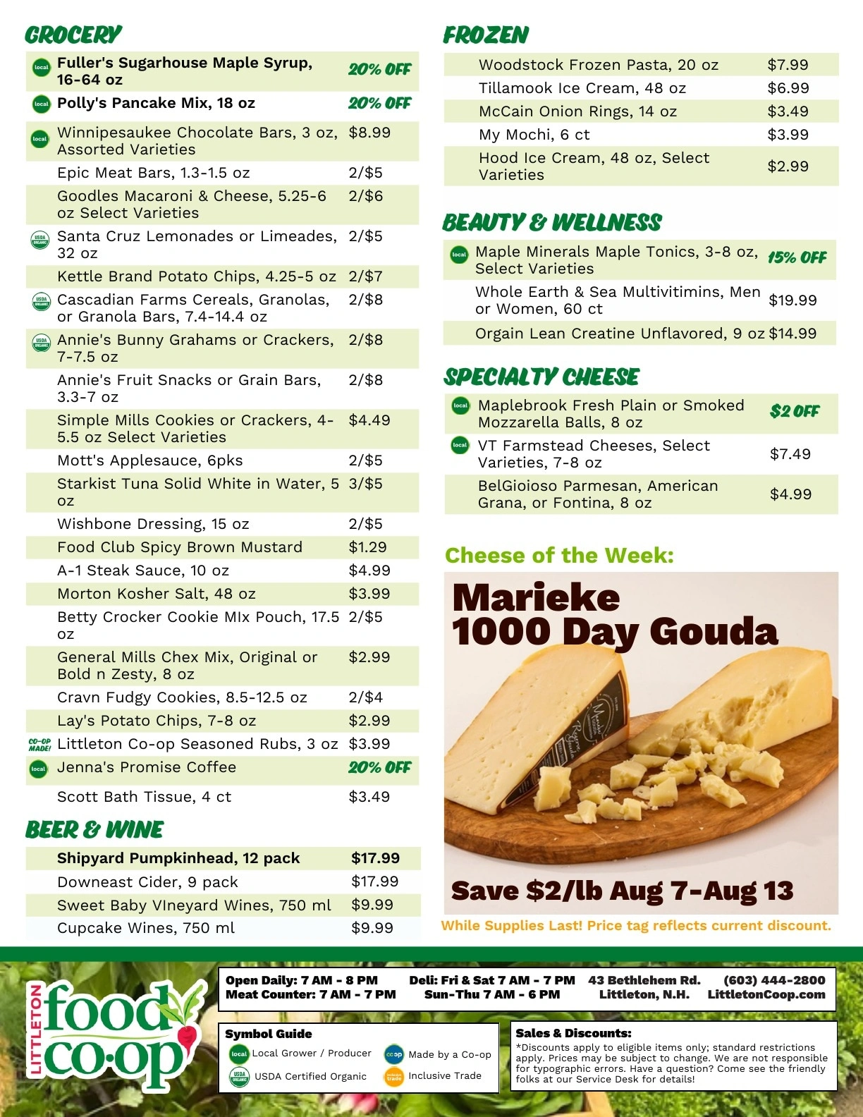 Littleton Food Co-op flyer page 2