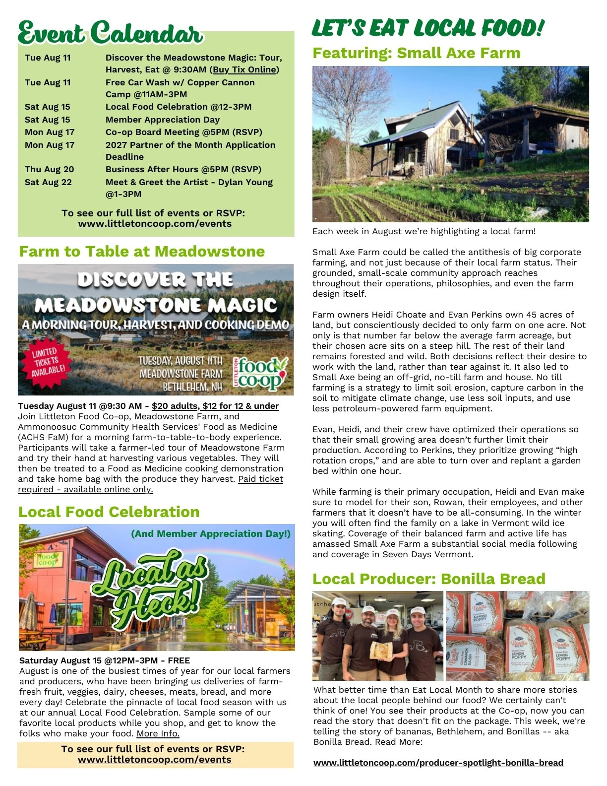 Littleton Food Co-op flyer page 3