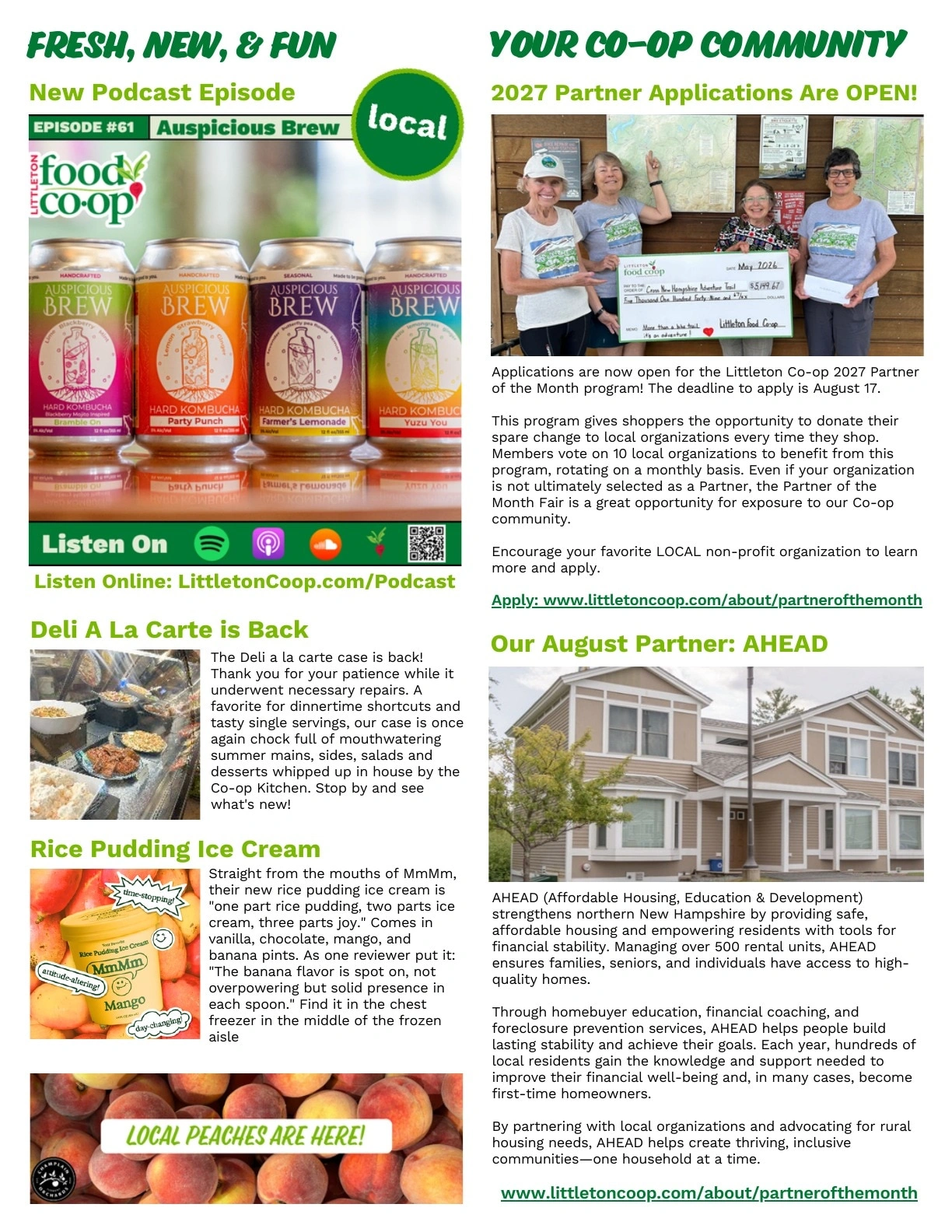 Littleton Food Co-op flyer page 4