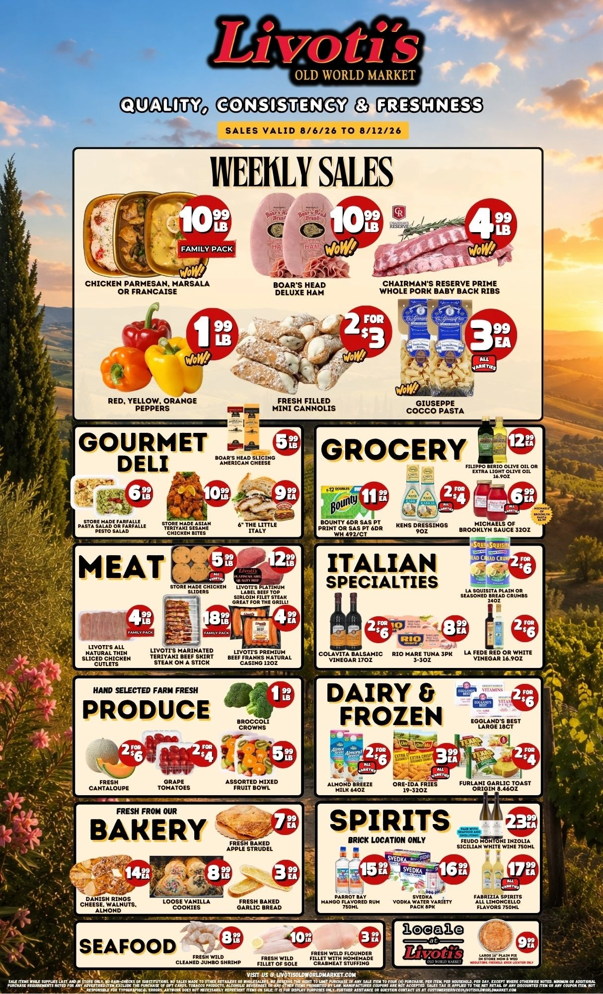 Livoti's Old World Market flyer page 1