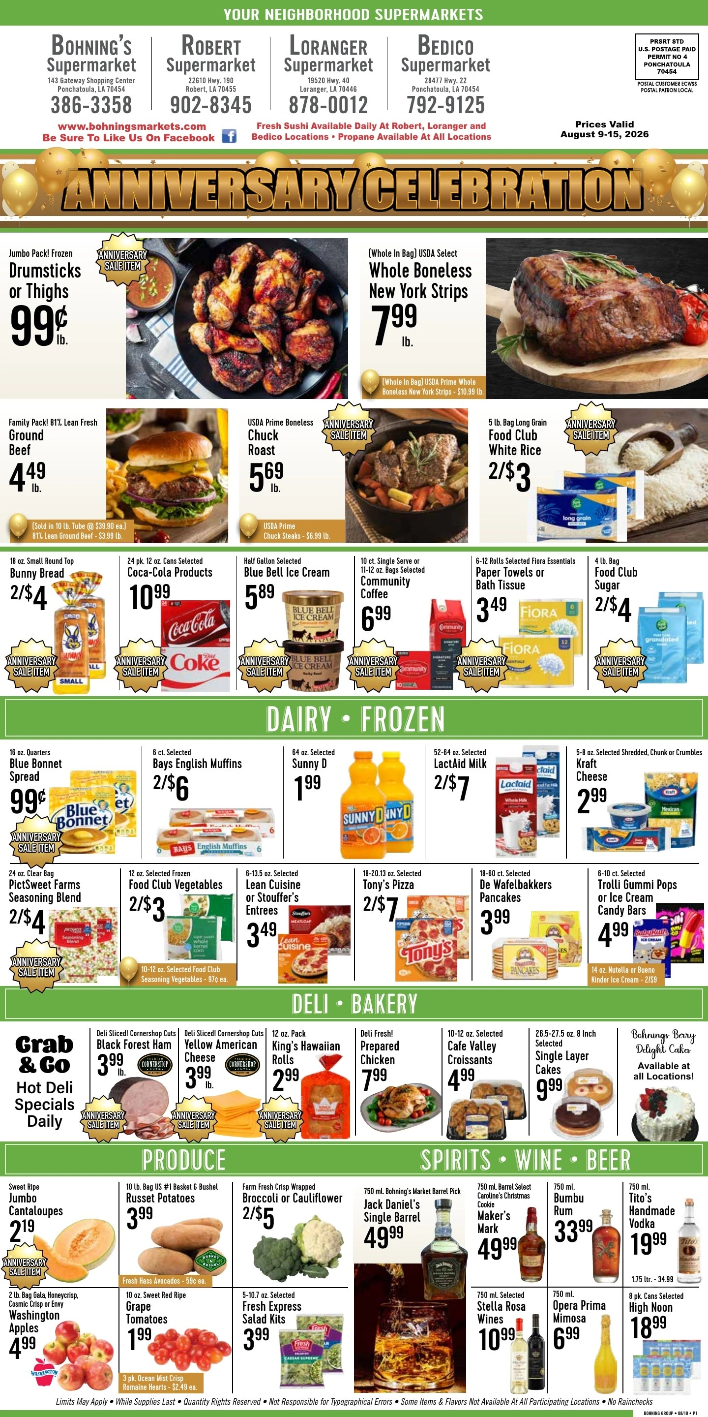 Loranger Supermarket flyer page 1