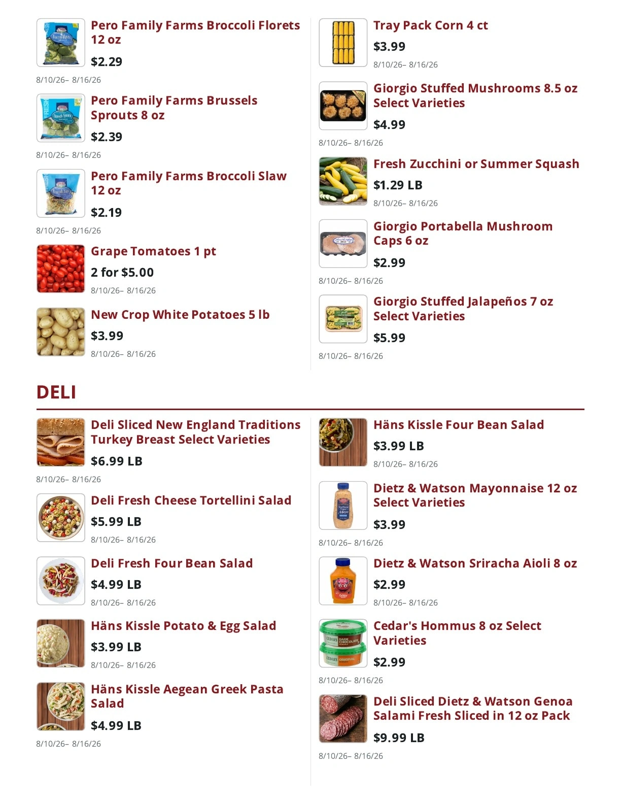 Main Street Market flyer page 4