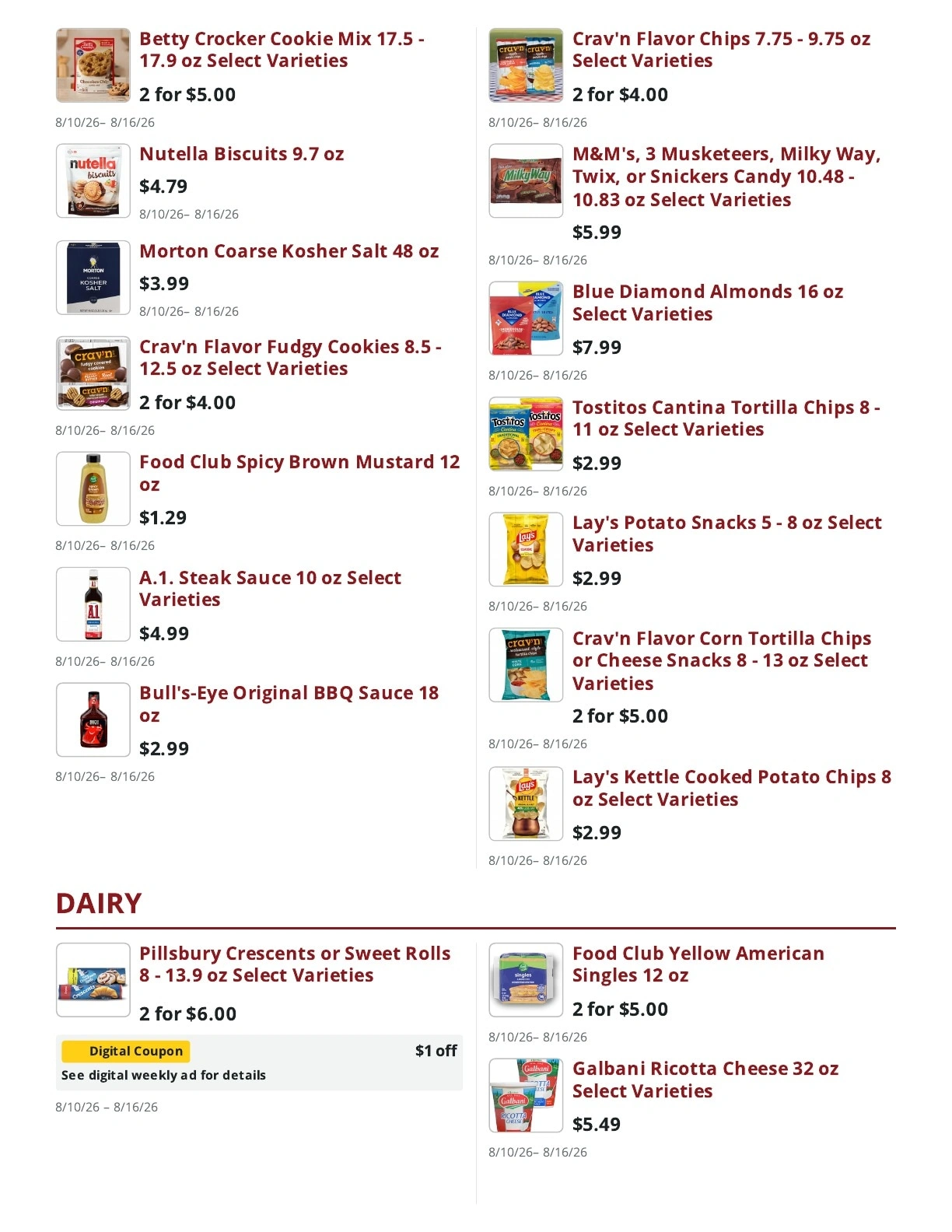 Main Street Market flyer page 7