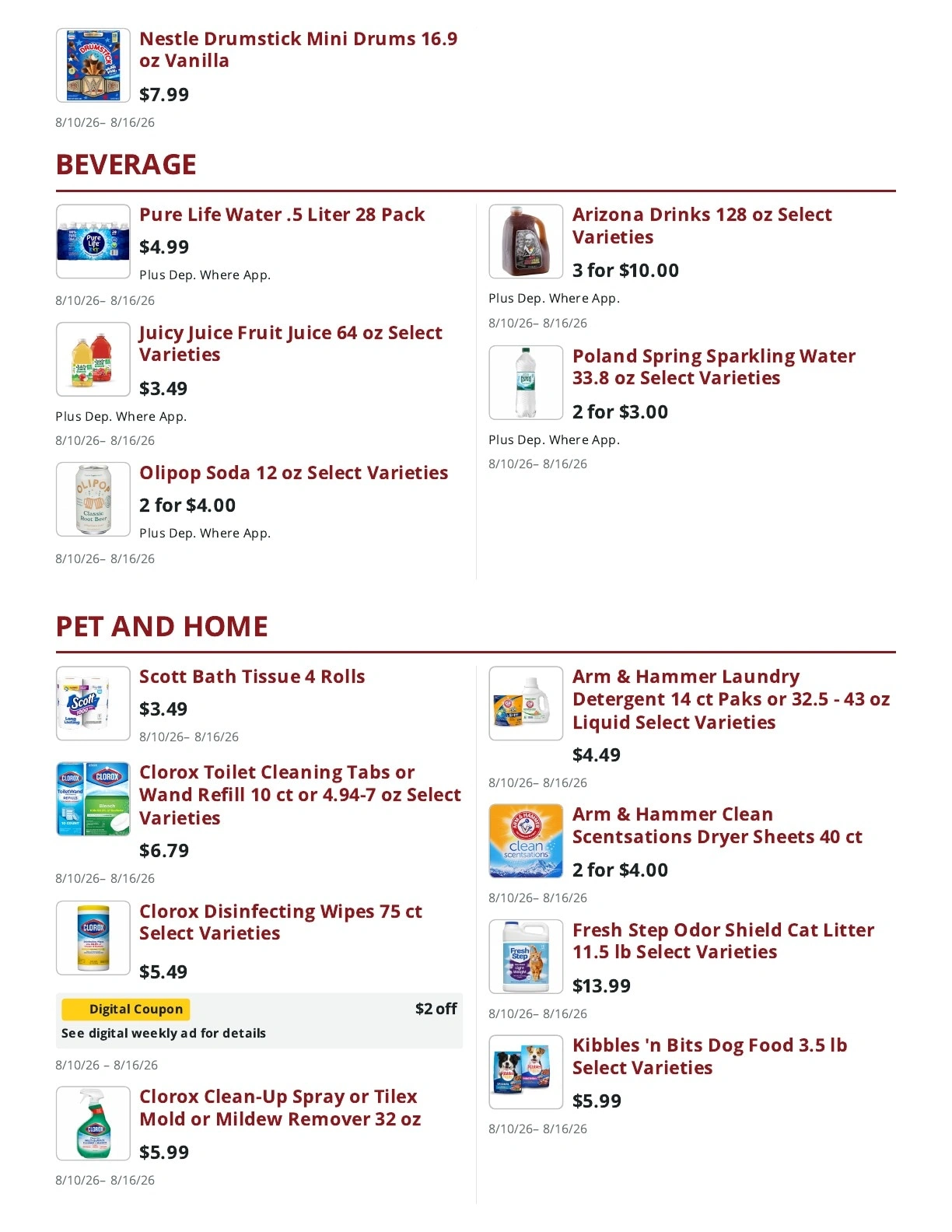 Main Street Market flyer page 9