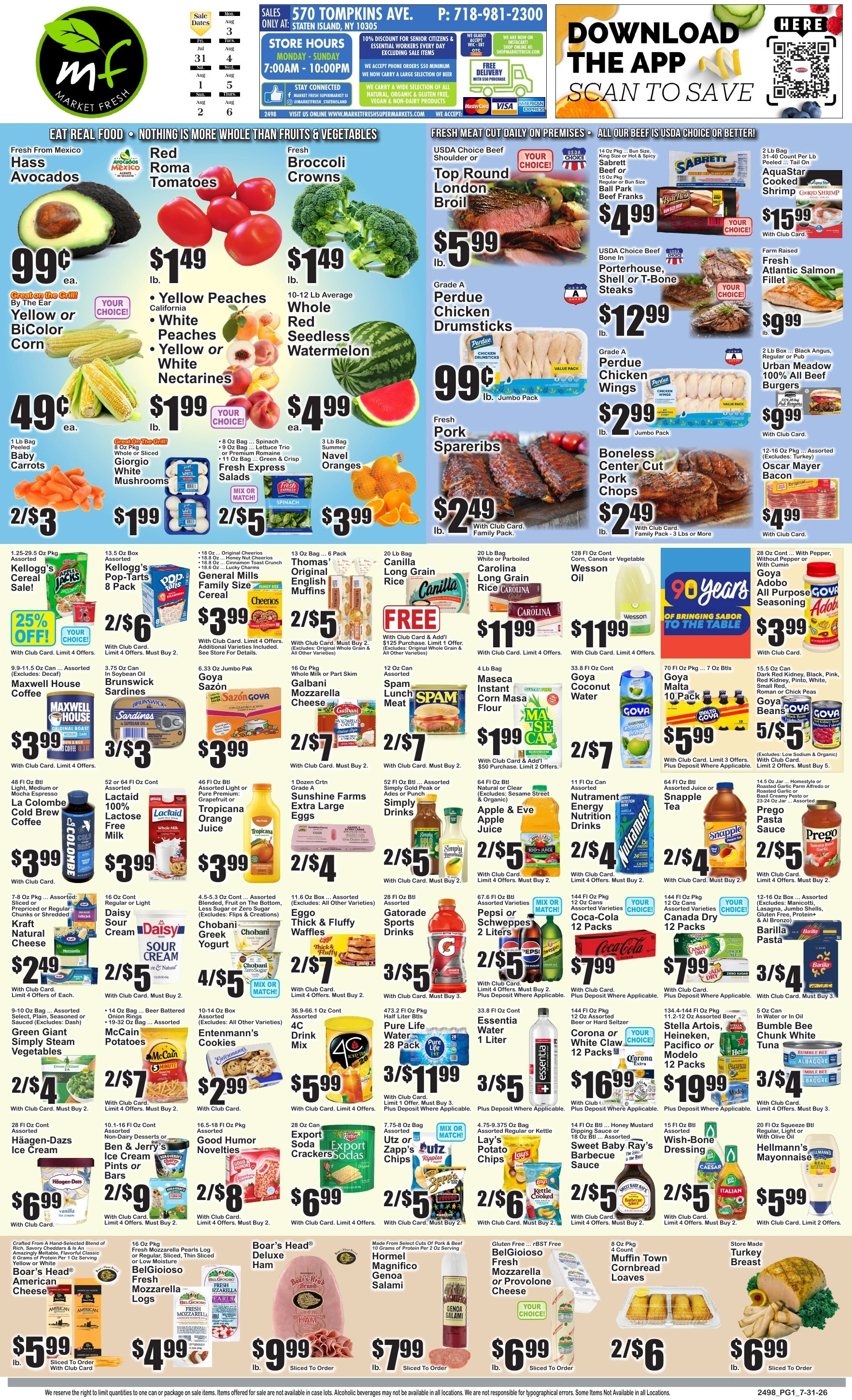 Market Fresh Supermarkets flyer page 1