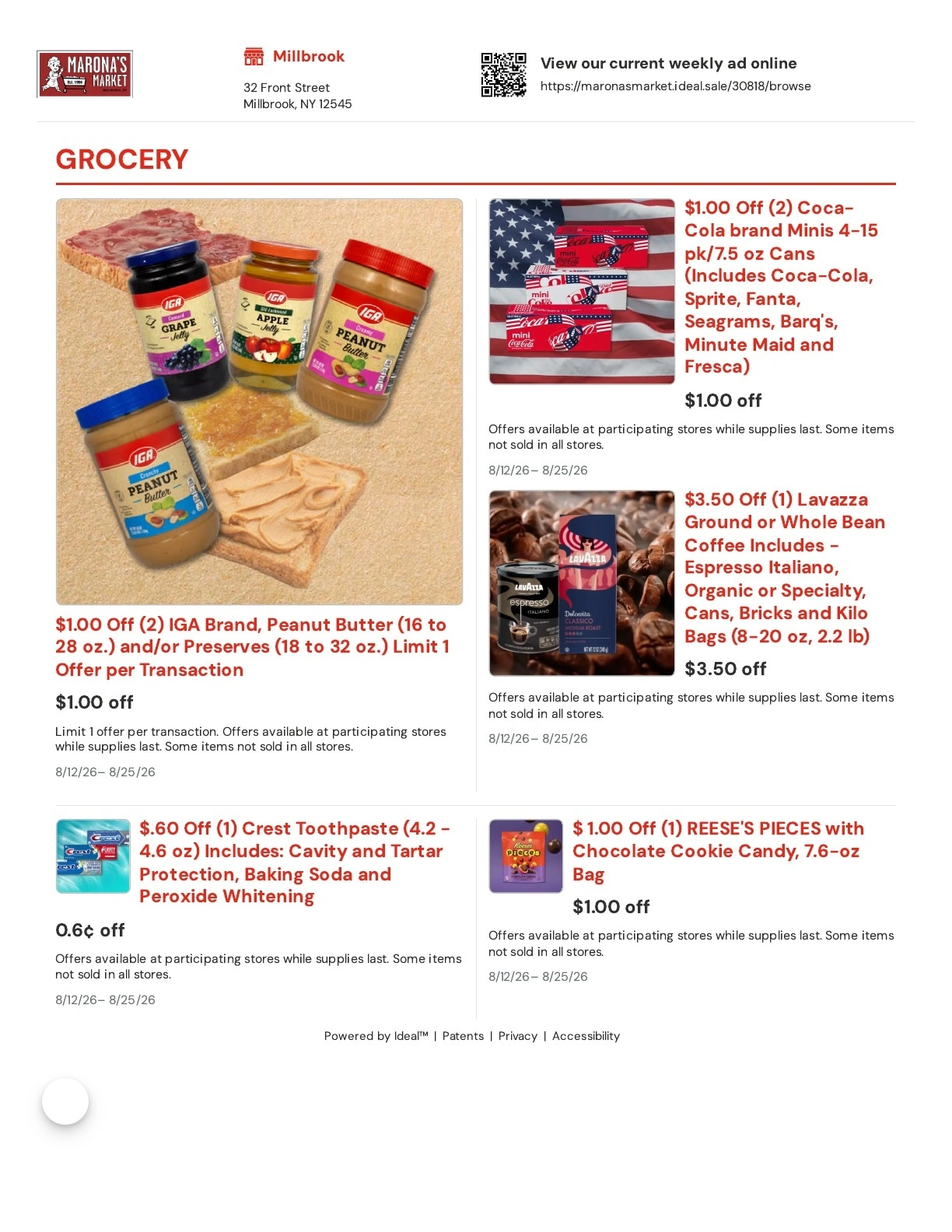 Marona's Market flyer page 1
