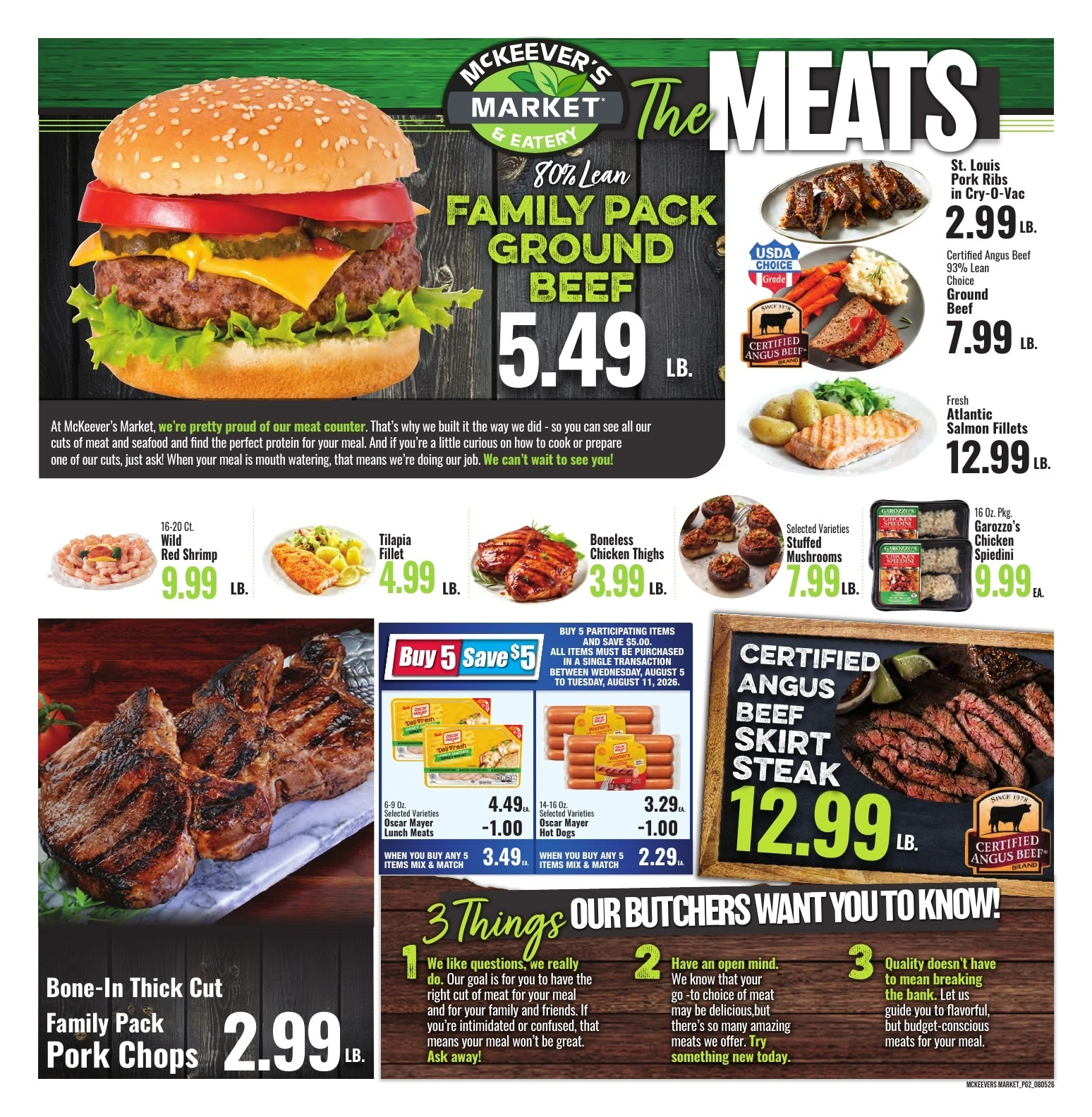 McKeever's Market & Eatery flyer page 2