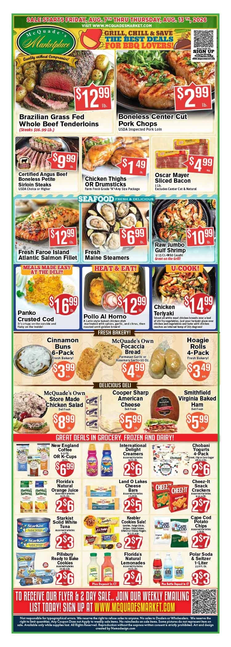 McQuade's Marketplace flyer page 1