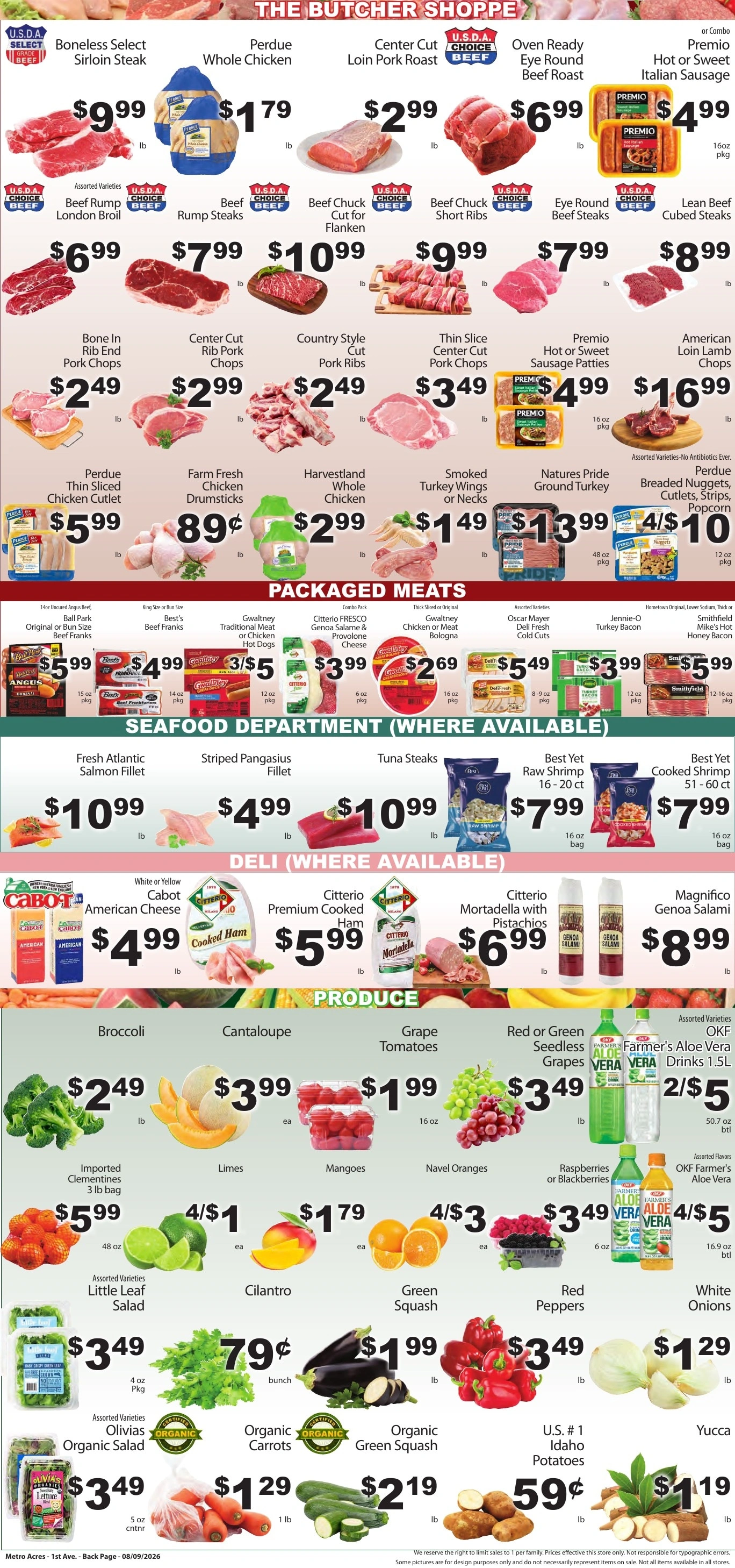 Metro Acres Market flyer page 4
