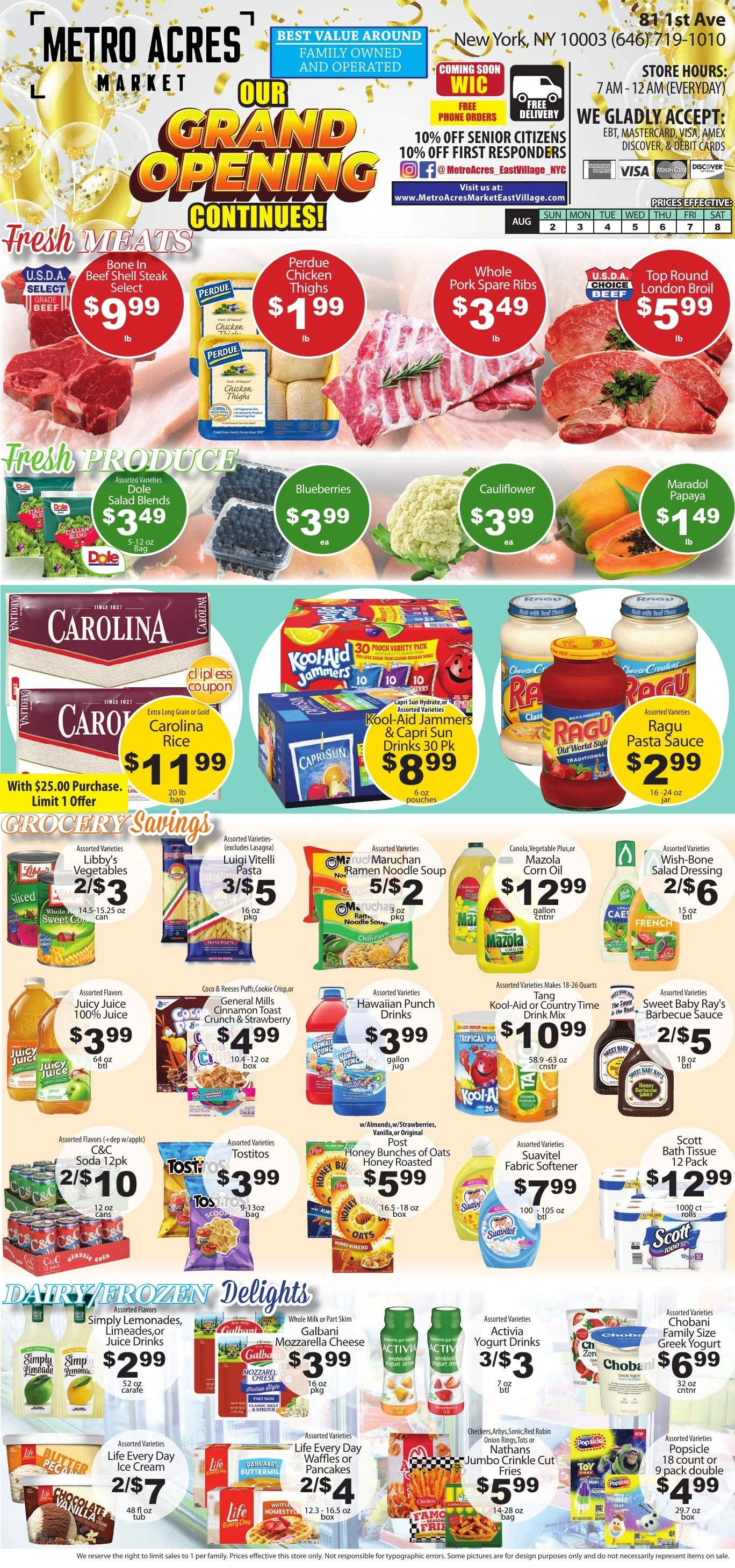 Metro Acres Market flyer page 1