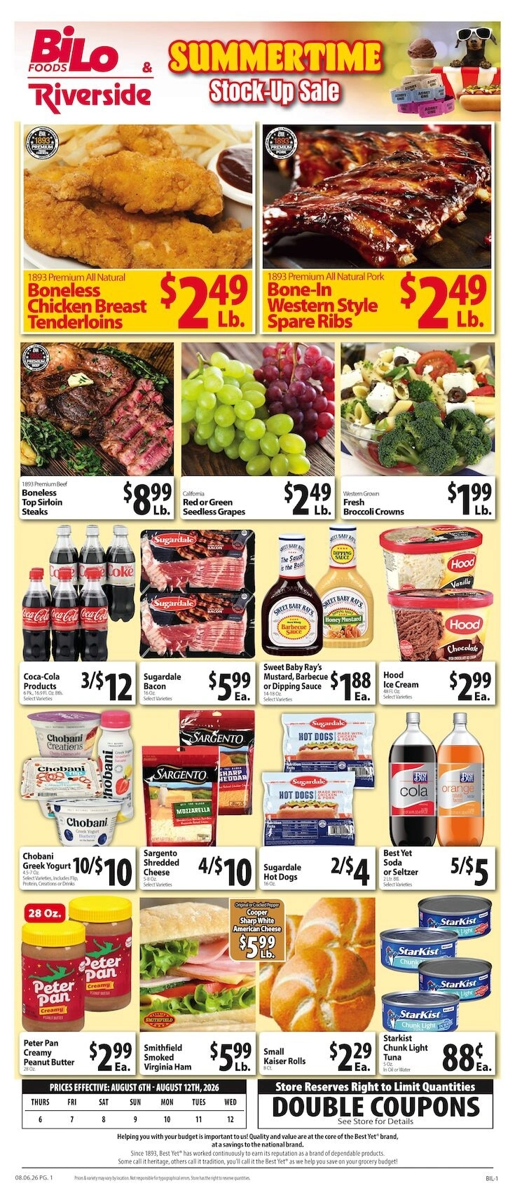 Mike's BI-LO flyer page 1