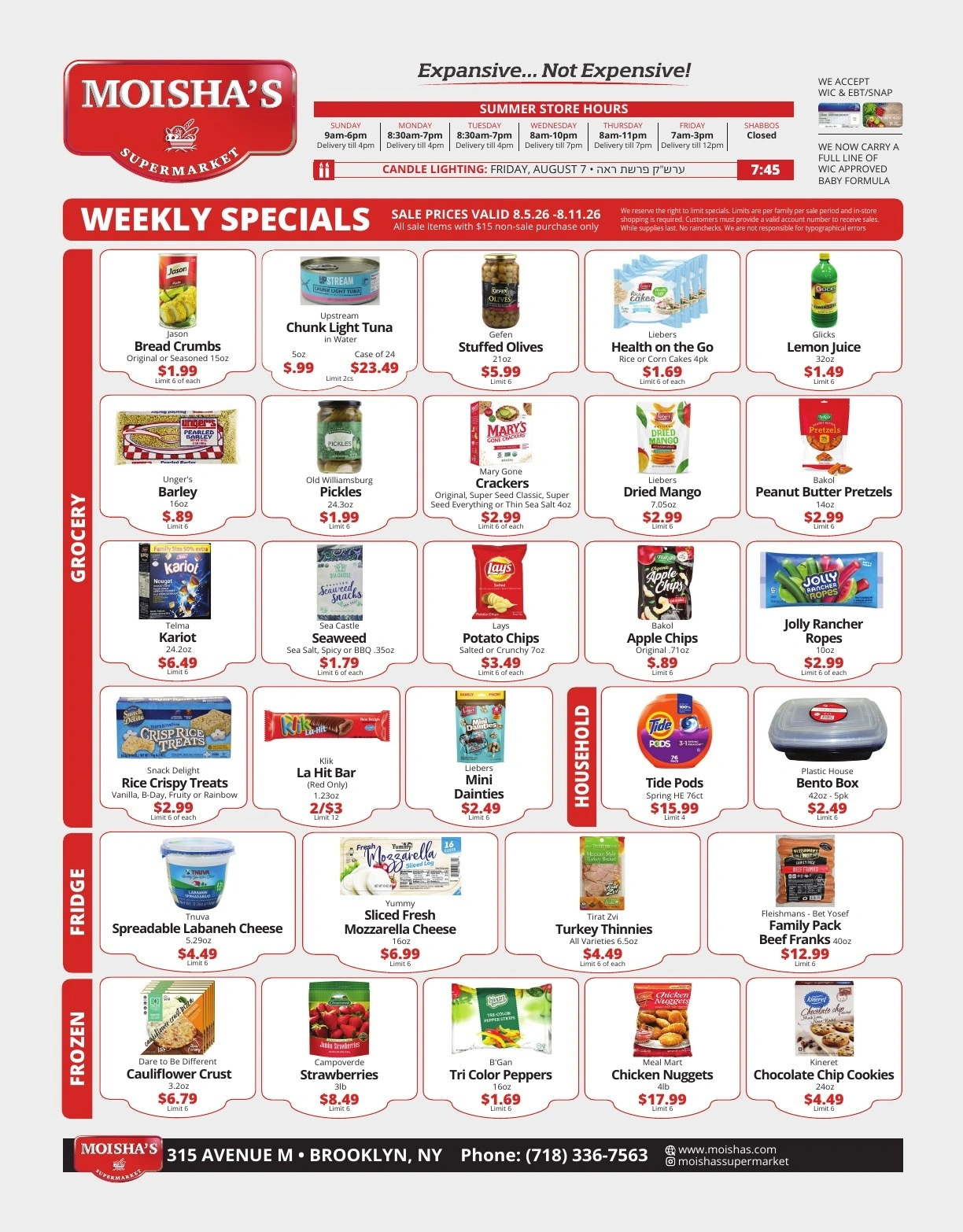 Moisha's Supermarket flyer page 2