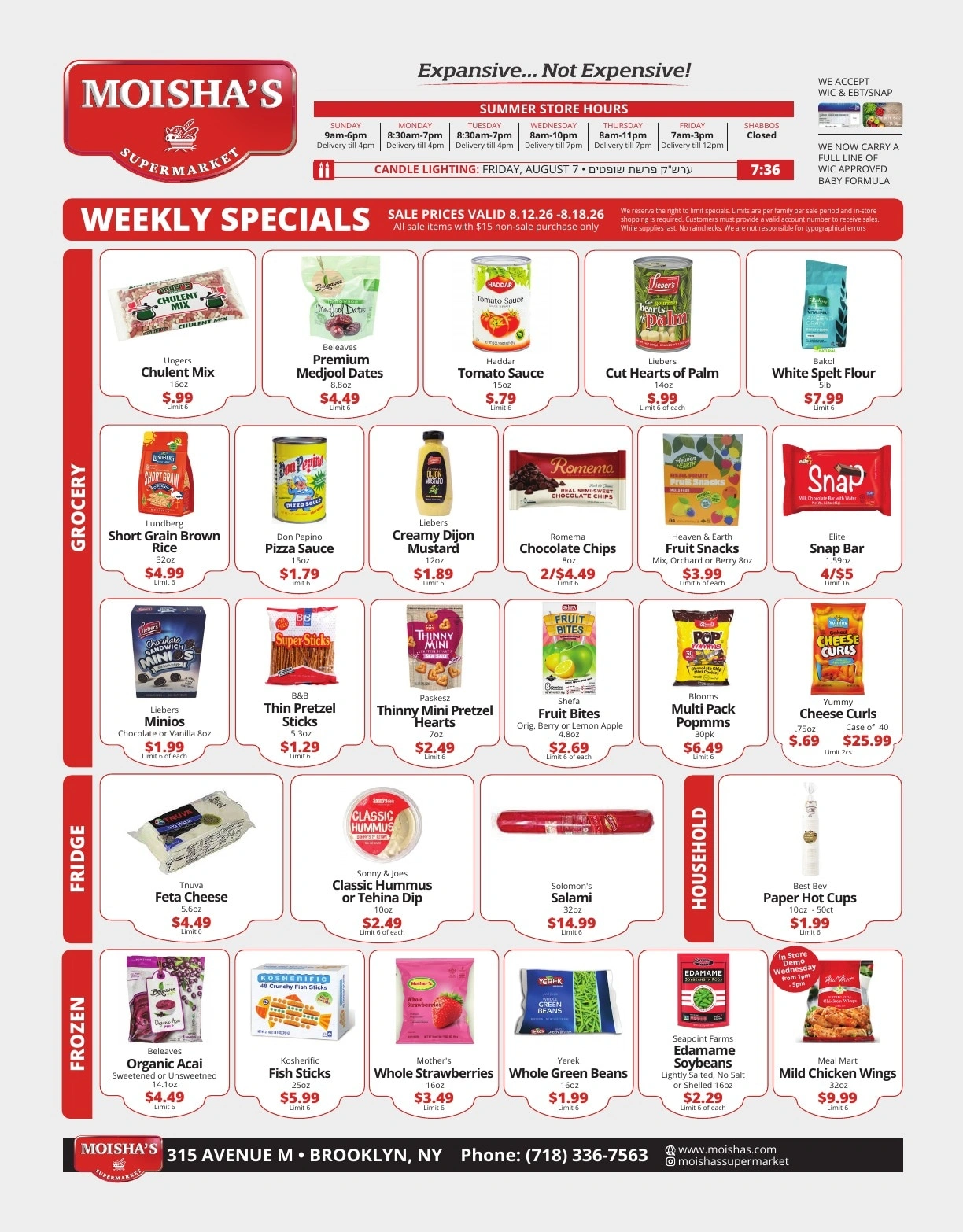 Moisha's Supermarket flyer page 2