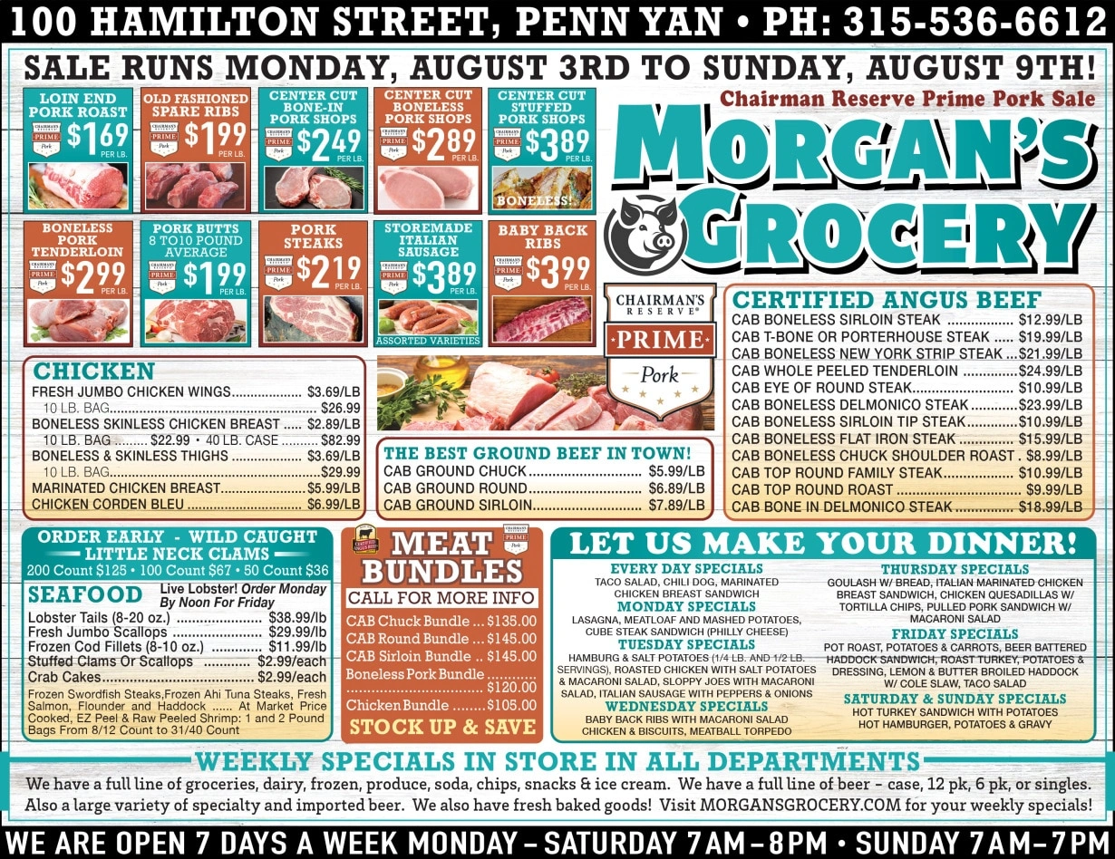 Morgan's Grocery flyer page 1