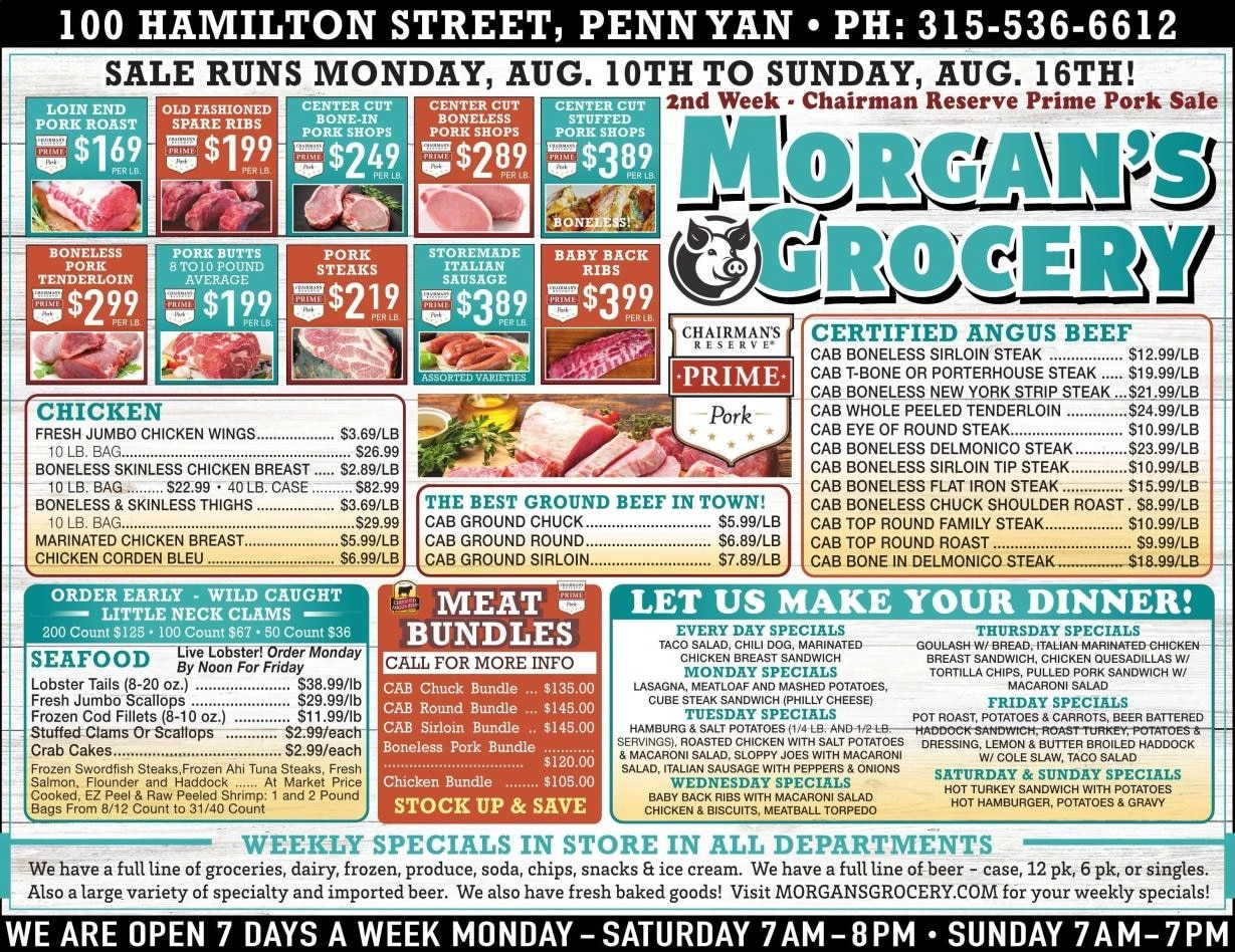 Morgan's Grocery flyer page 1