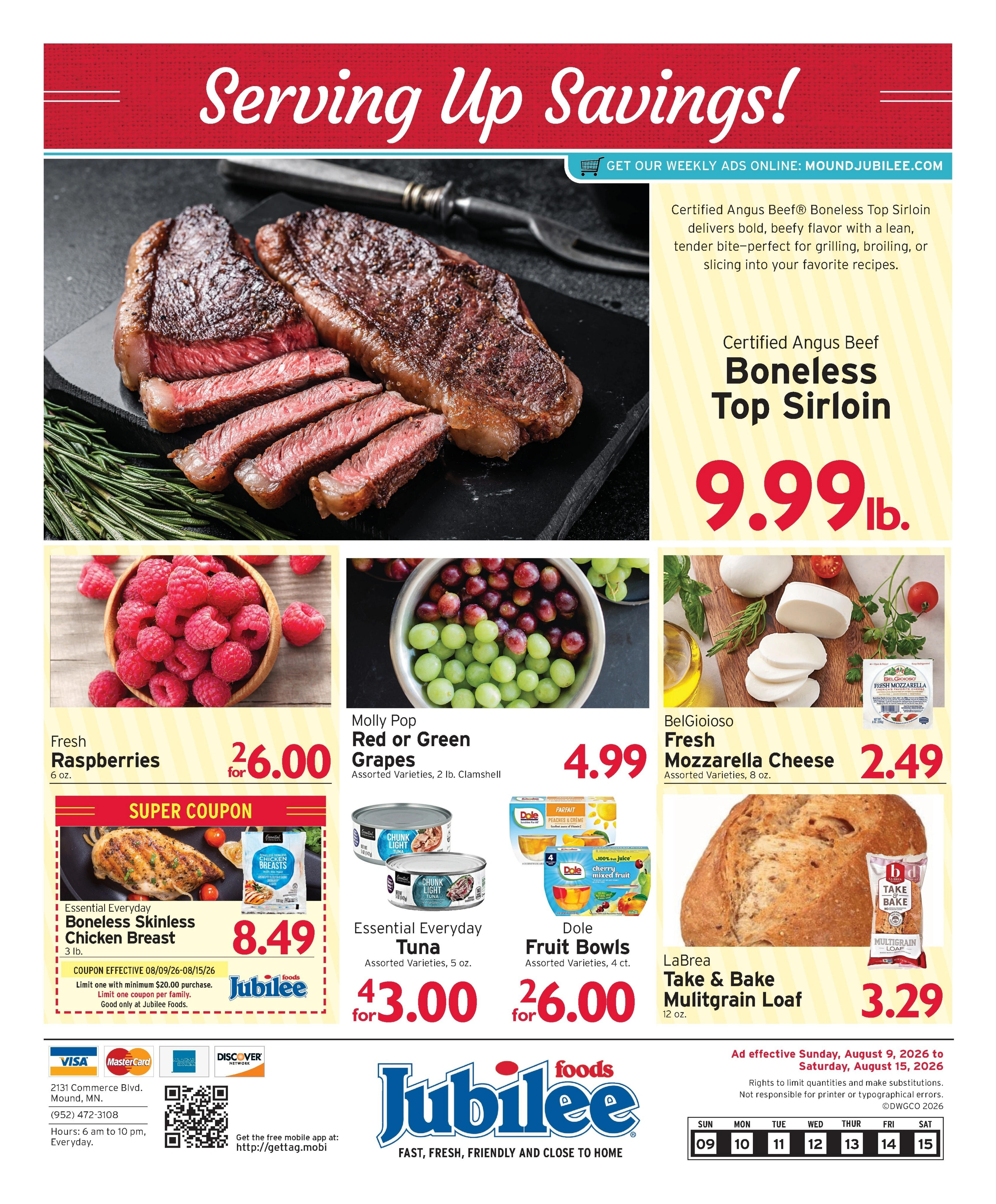 Mound Jubilee Foods flyer page 1