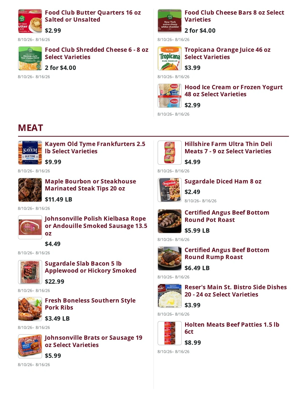 Mountain Country Grocery flyer page 2