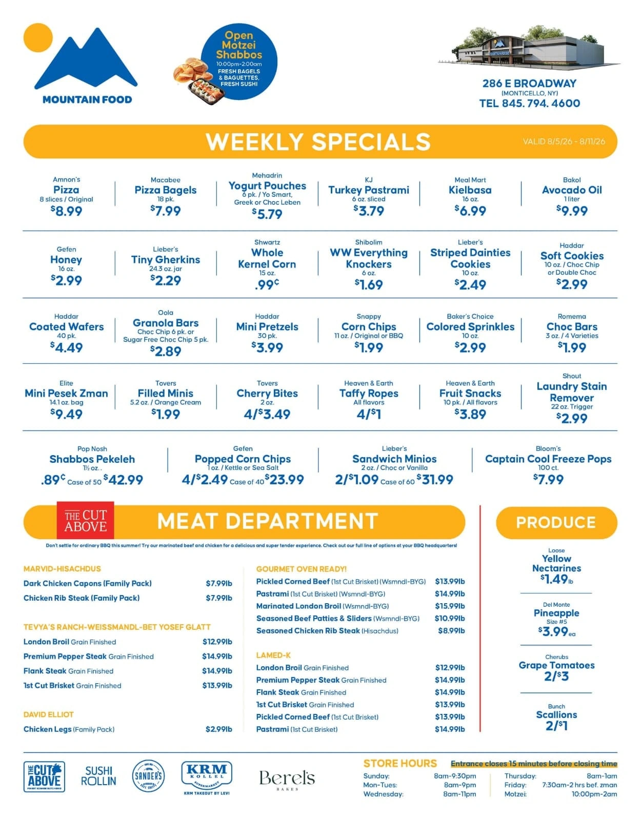 Mountain Food flyer page 1